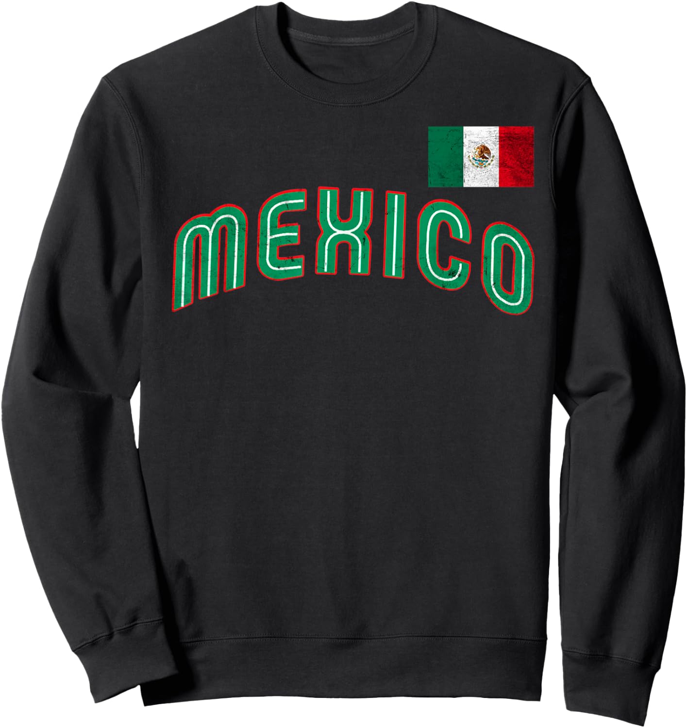 Mexican Baseball 2023 Player Mexico Pride Flag Baseball Sweatshirt - Sweatshirt | Black