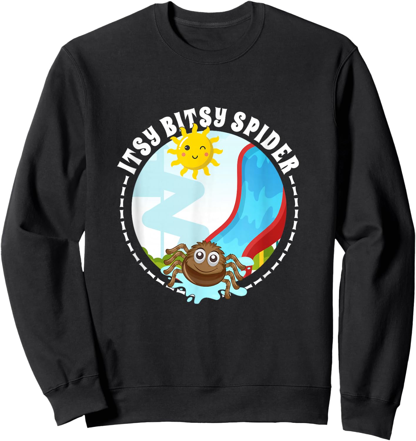Itsy Bitsy - Kids Spider Nursery Rhyme Halloween Costume Sweatshirt - Sweatshirt | Black
