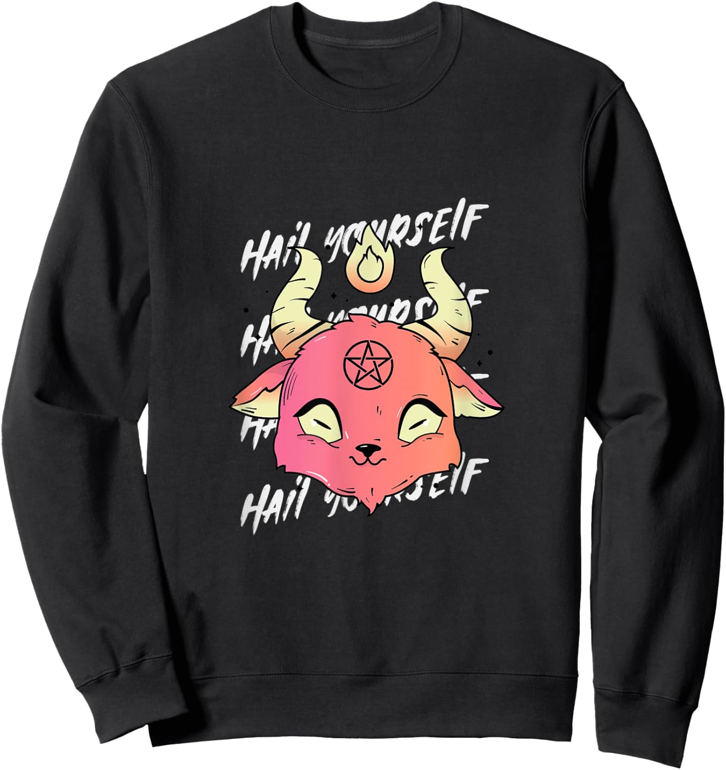Hail Yourself Cute Demon Goat LPOTL Sweatshirt - Sweatshirt | Black