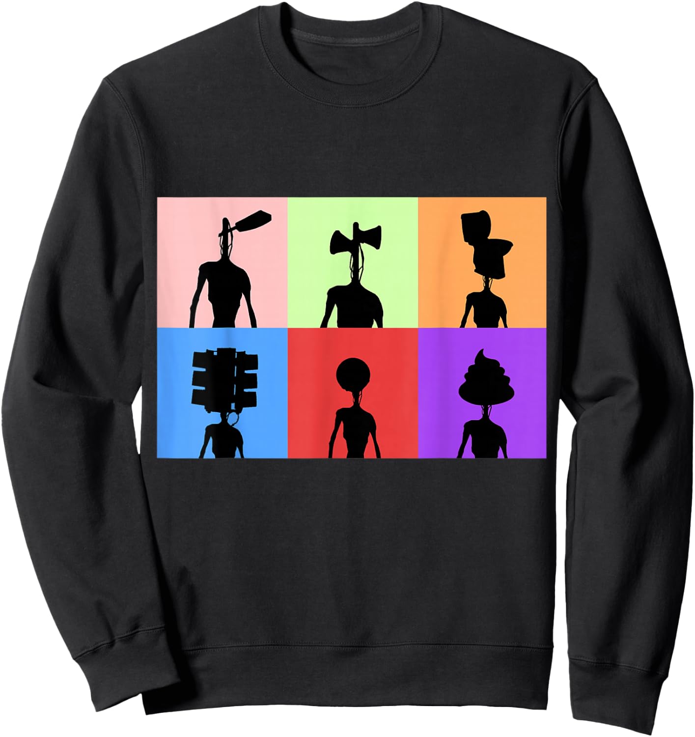 Horror Monster with Sirens for Heads / Kids Horror Sweatshirt - Sweatshirt | Black