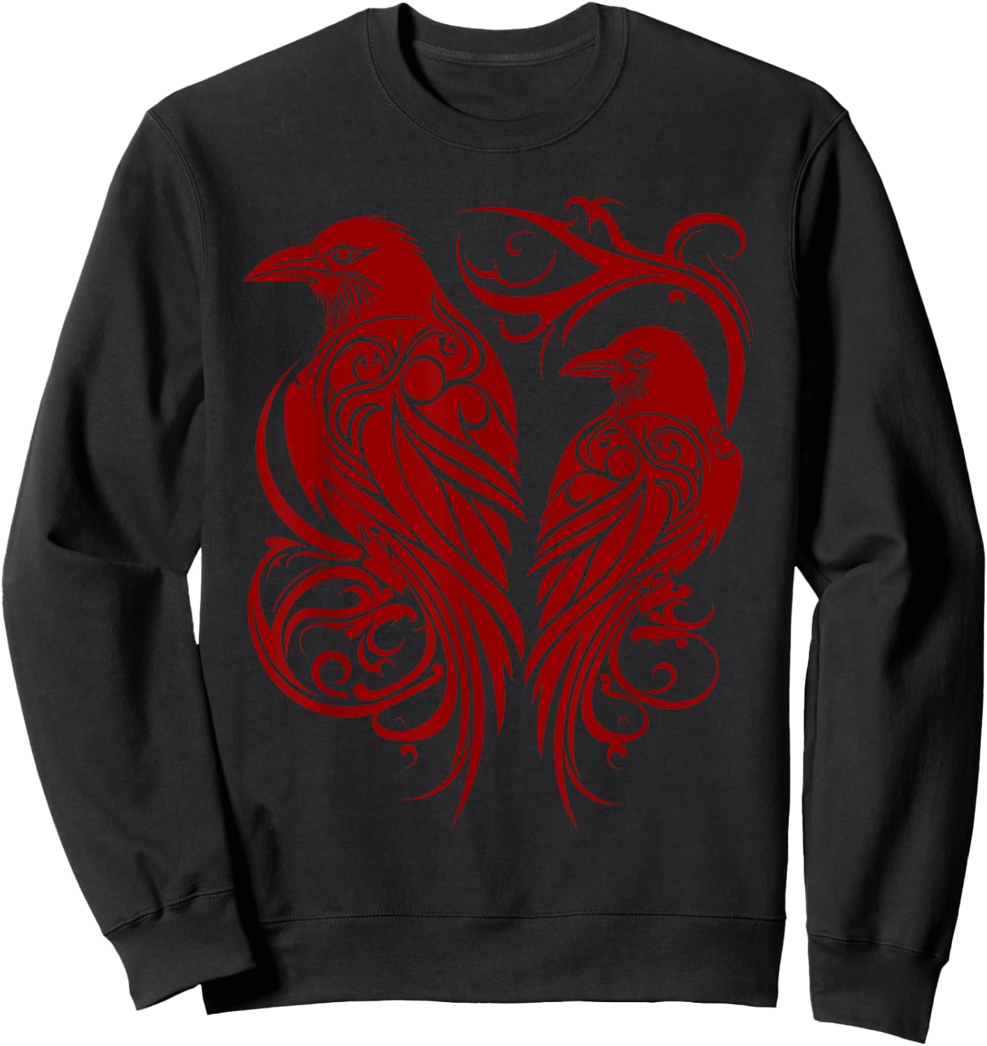 Odins Raven Norse Mythology Viking Birds Celtic Knots Asgard Sweatshirt - Sweatshirt | Black