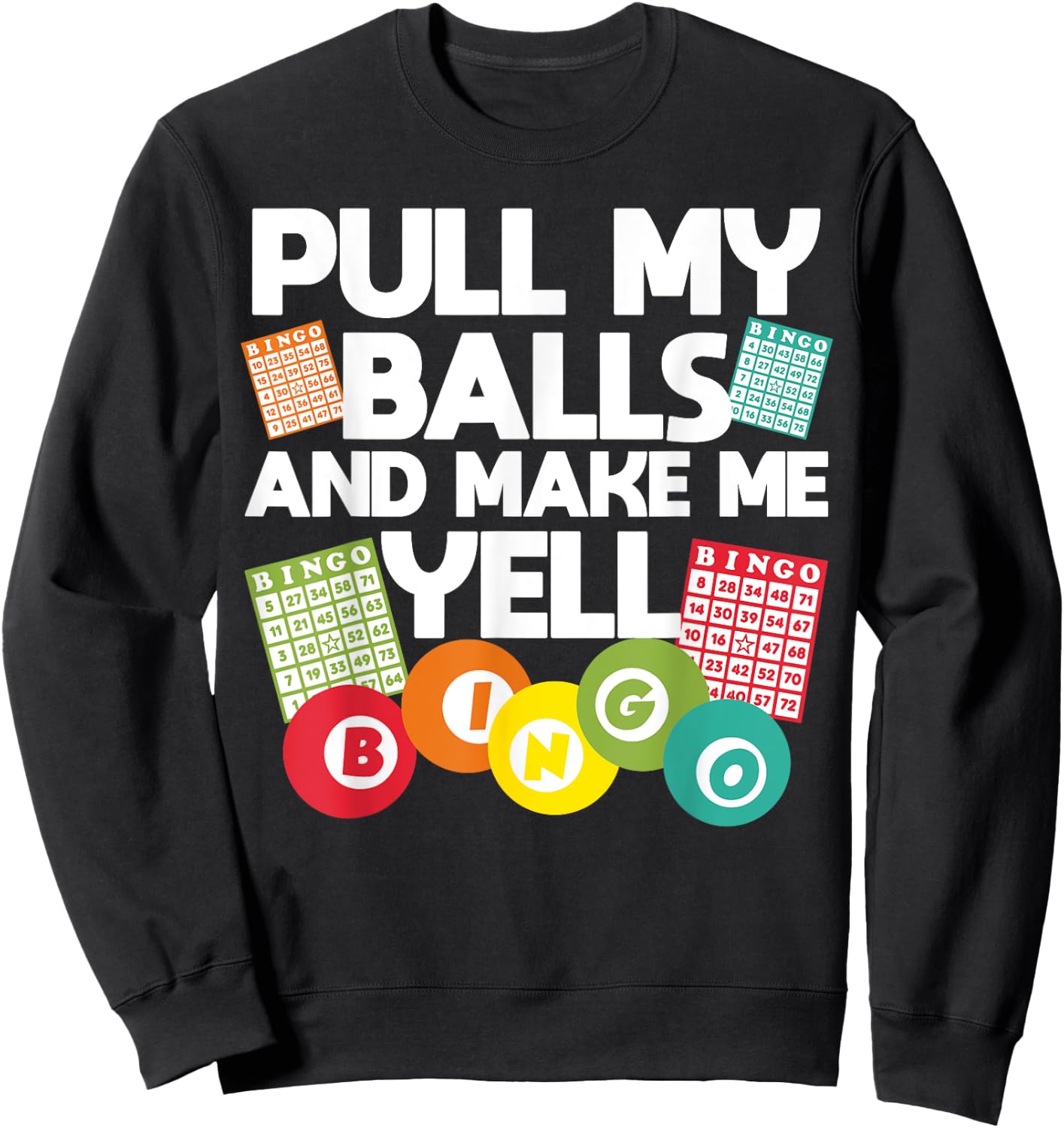 Funny Bingo Women Lucky Bingo Lover Caller Gambling Small Sweatshirt - Sweatshirt | Black