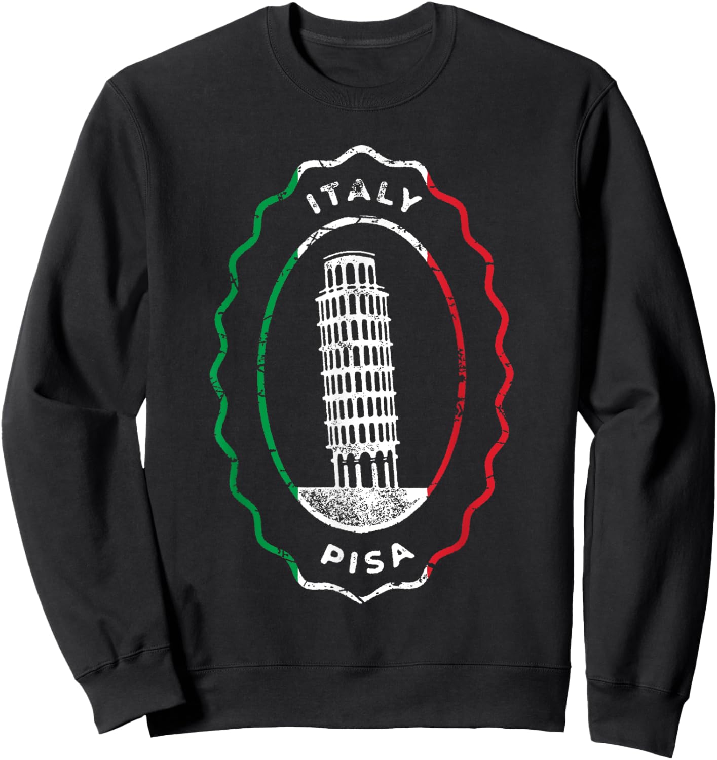The Leaning Tower of Pisa Italy Italia Roman Ancient Rome Sweatshirt - Sweatshirt | Black