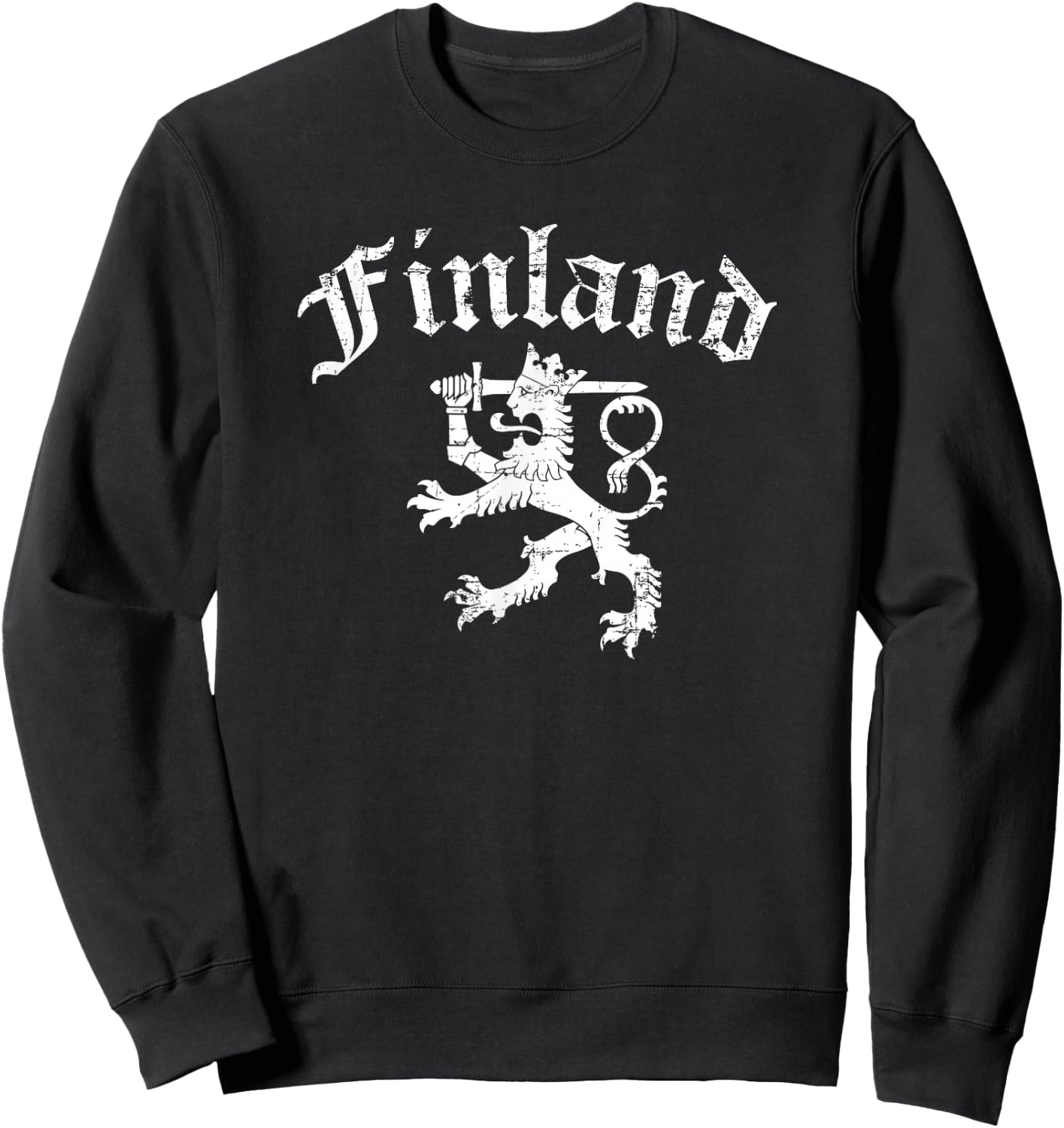 Finland Lion Symbol Finnish Pride Sweatshirt - Sweatshirt | Black