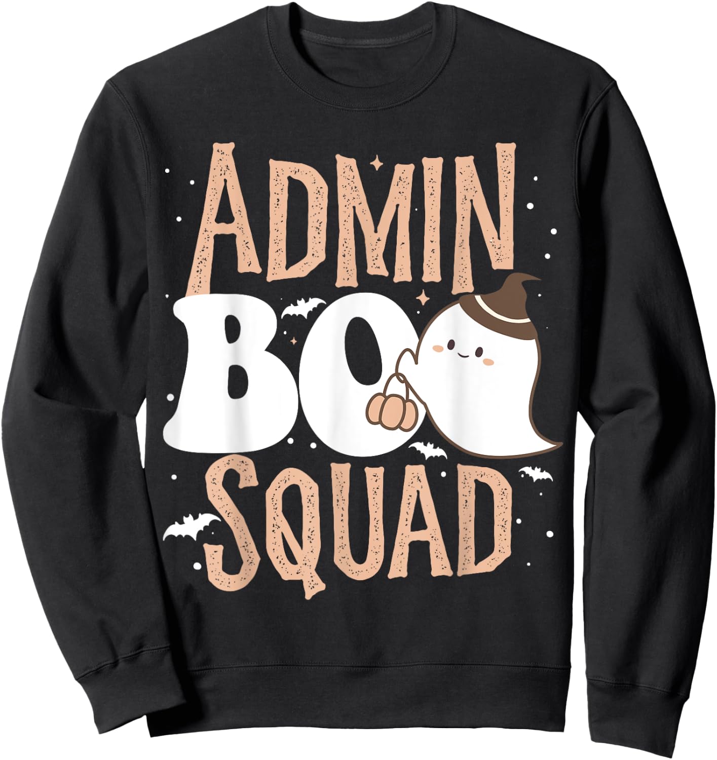Funny Cute Halloween School Admin BOO Squad Costume Sweatshirt - Sweatshirt | Black