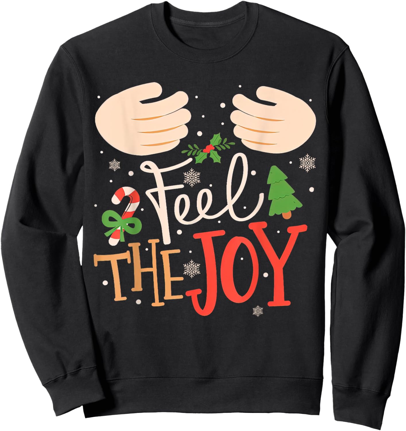 Jingle My Bells Feel The Joy Funny Christmas Matching Couple Sweatshirt - Sweatshirt | Black