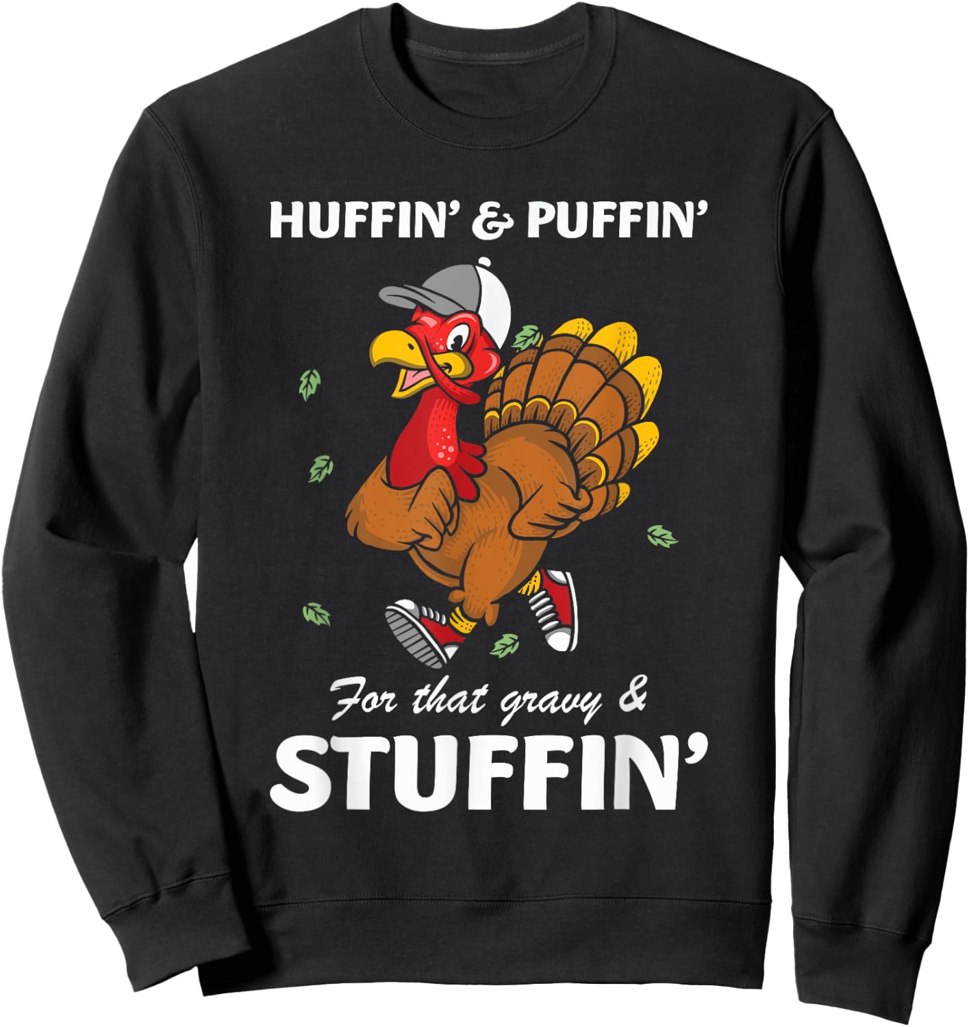 Marathon Running Turkey Trot Funny Thanksgiving Team Sweatshirt - Sweatshirt | Black