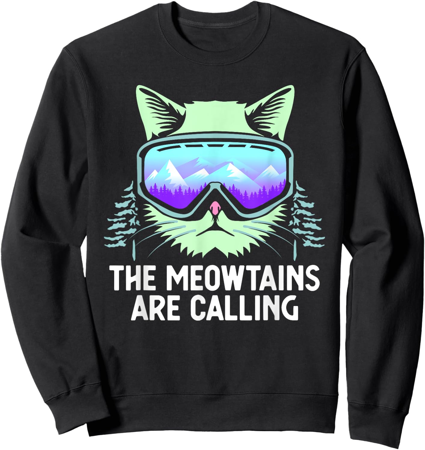 Cool Snowboard Women Kids Ski Lover Mountain Skier Sweatshirt - Sweatshirt | Black