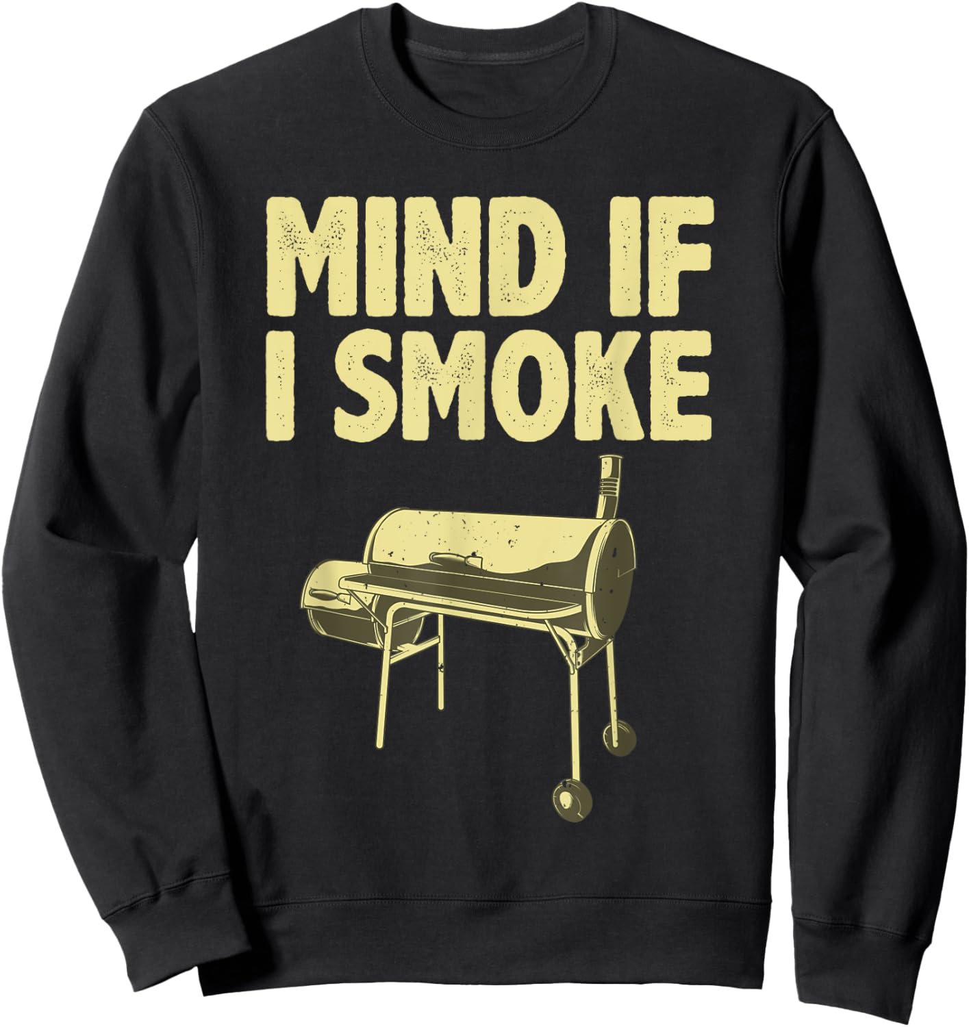 Smoking Dad Grilling Meat BBQ Smoker Food Griller Sweatshirt - Sweatshirt | Black