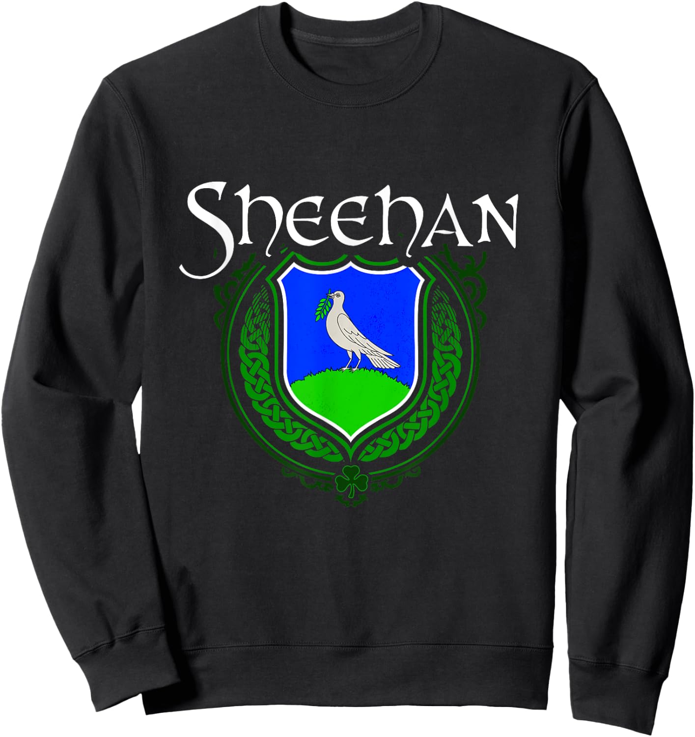 Sheehan Surname Irish Clan Tartan Badge Ireland Sweatshirt - Sweatshirt | Black