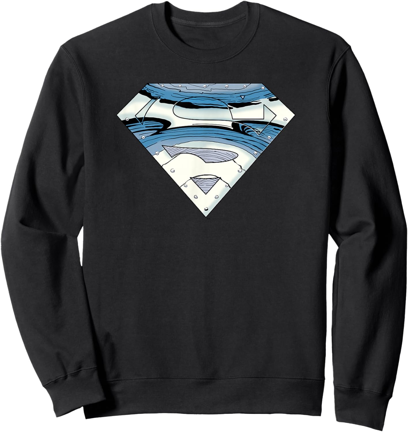DC Comics Superman Steel Comic Style Iconic Logo Sweatshirt - Sweatshirt | Black