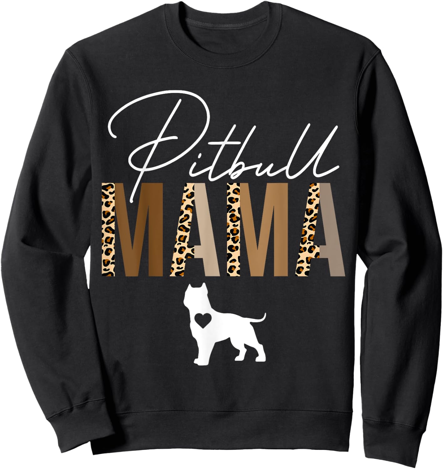 Pitbull mom shirts pitbull mama dog mom pet Sweatshirt - Sweatshirt | Black