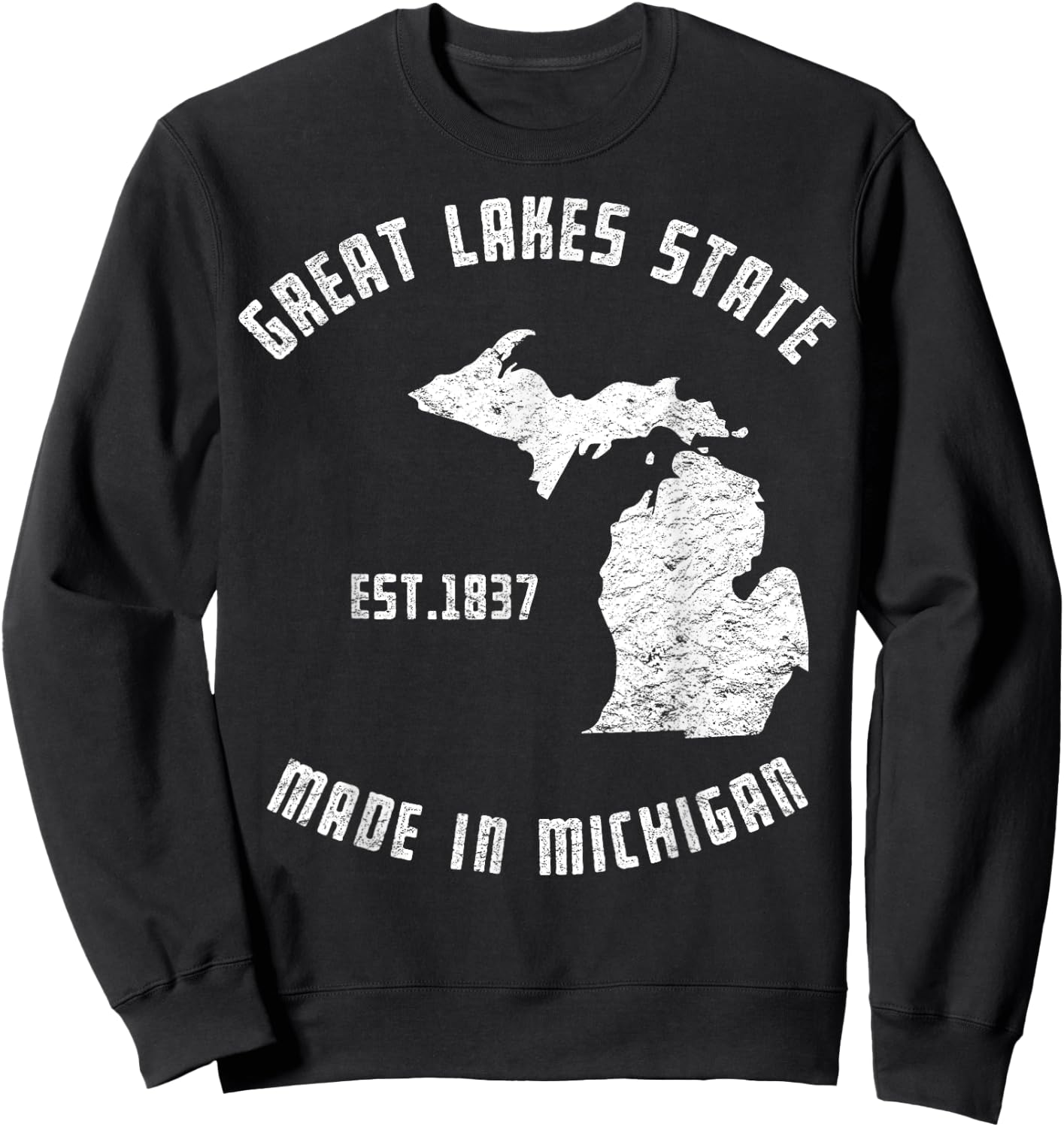 Great Lakes State Michigan Vacation Michiganian Yoopers Sweatshirt - Sweatshirt | Black