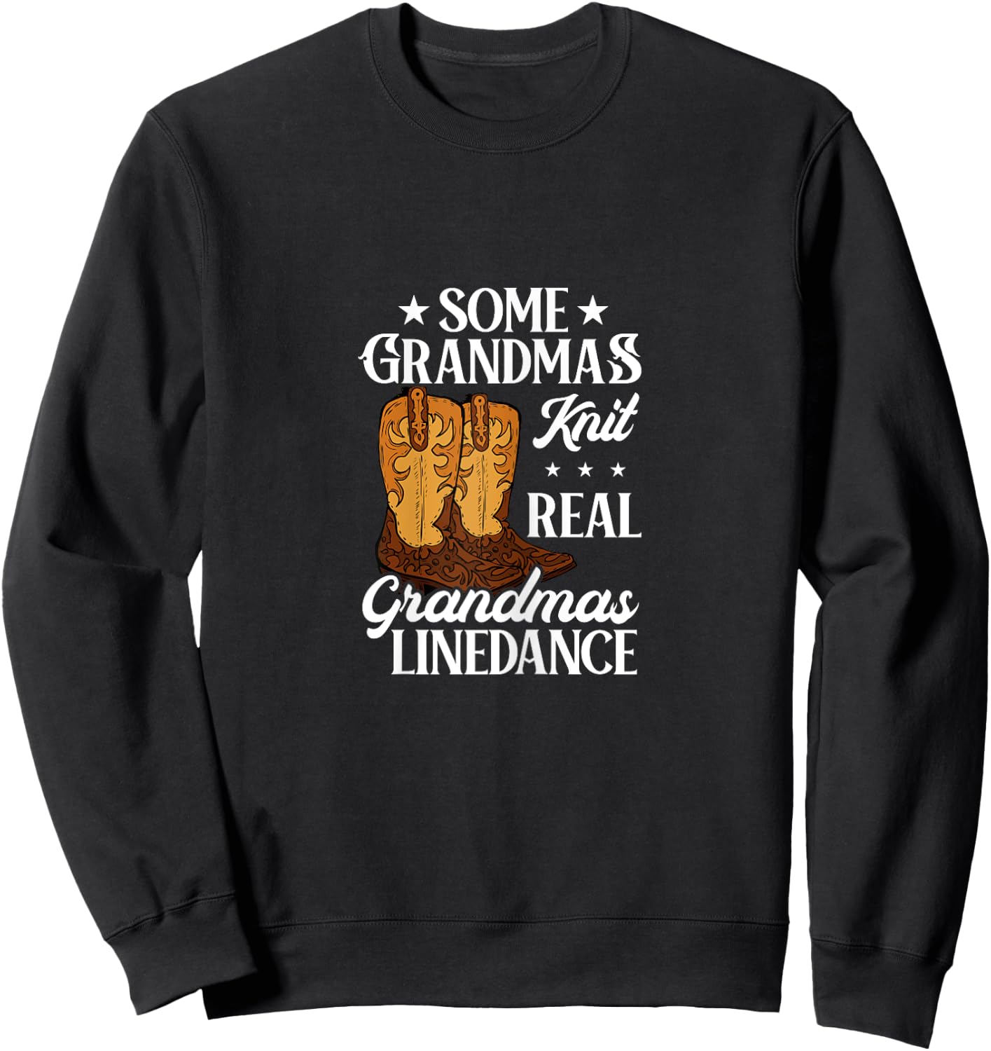 Line Dancing Some Grandmas Knit Real Grandmas Line Dance Sweatshirt - Sweatshirt | Black