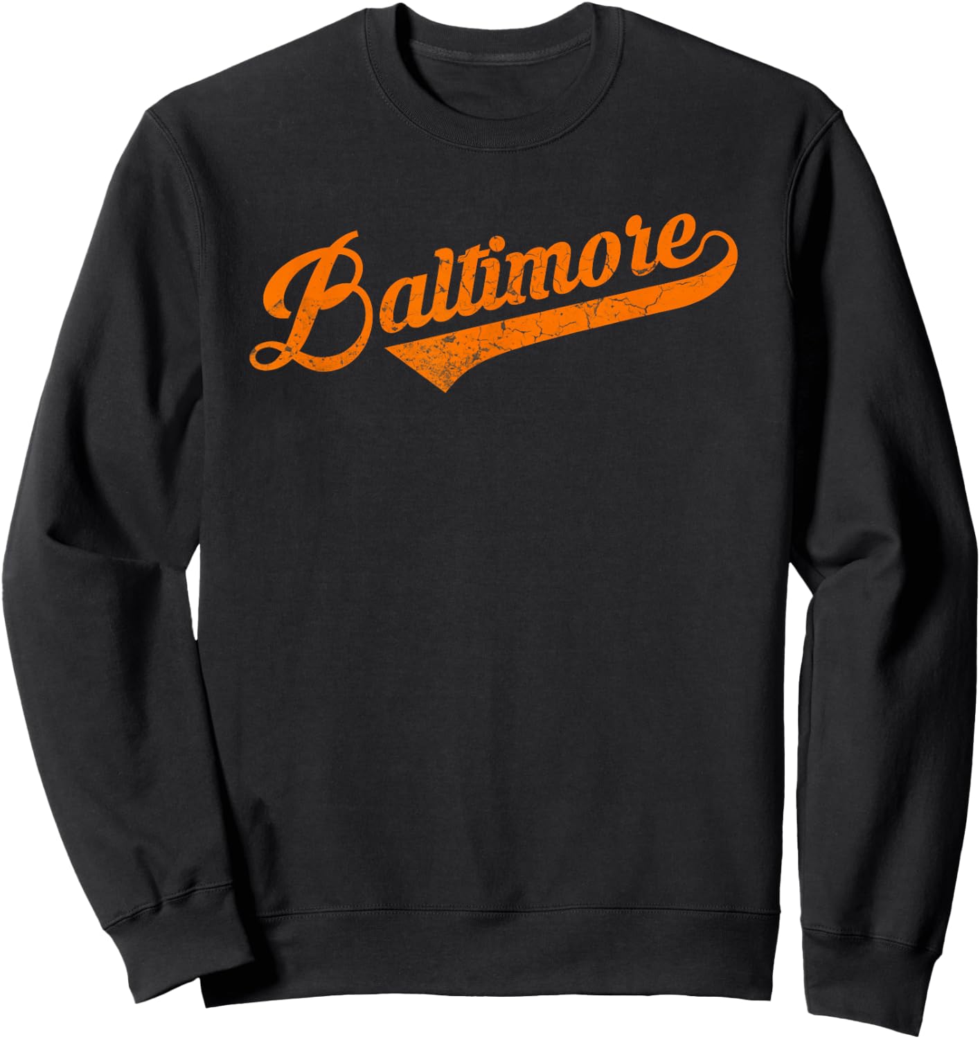 Vintage Baltimore Orange retro Fan Sweatshirt - Sweatshirt | Black