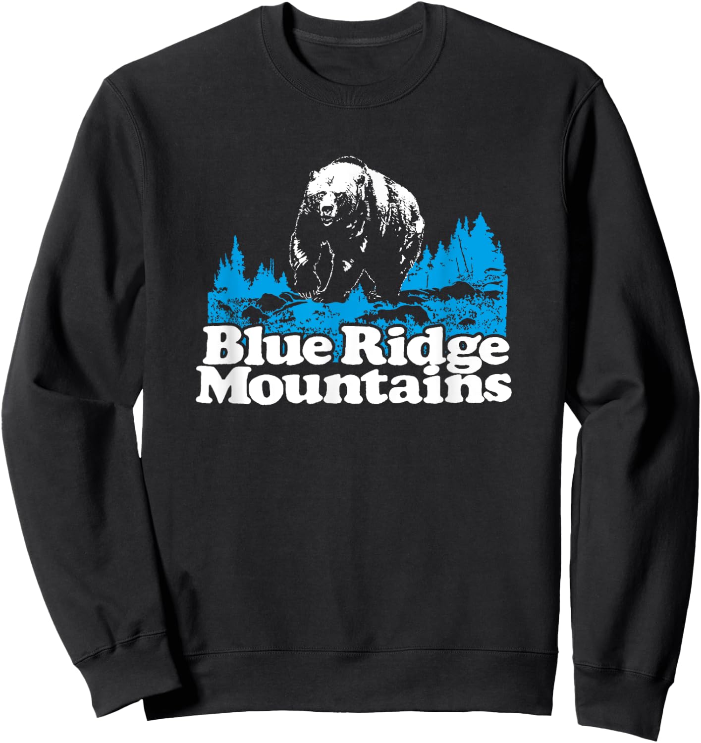 Blue Ridge Mountains National Park Bear Sweatshirt - Sweatshirt | Black