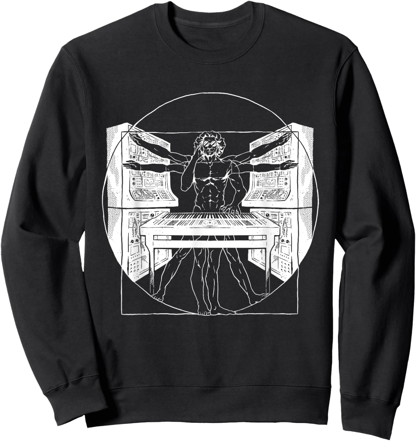 Synthesizer Synth Techno Music Cool Synthesizer Sweatshirt - Sweatshirt | Black