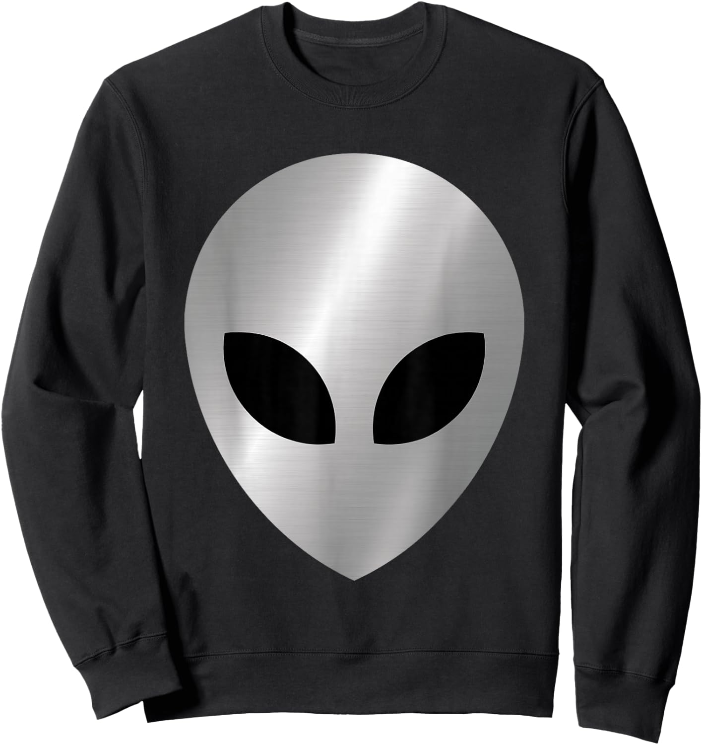 Alien Head T Shirt Colorful Alien Rave thanksgiving Sweatshirt - Sweatshirt | Black