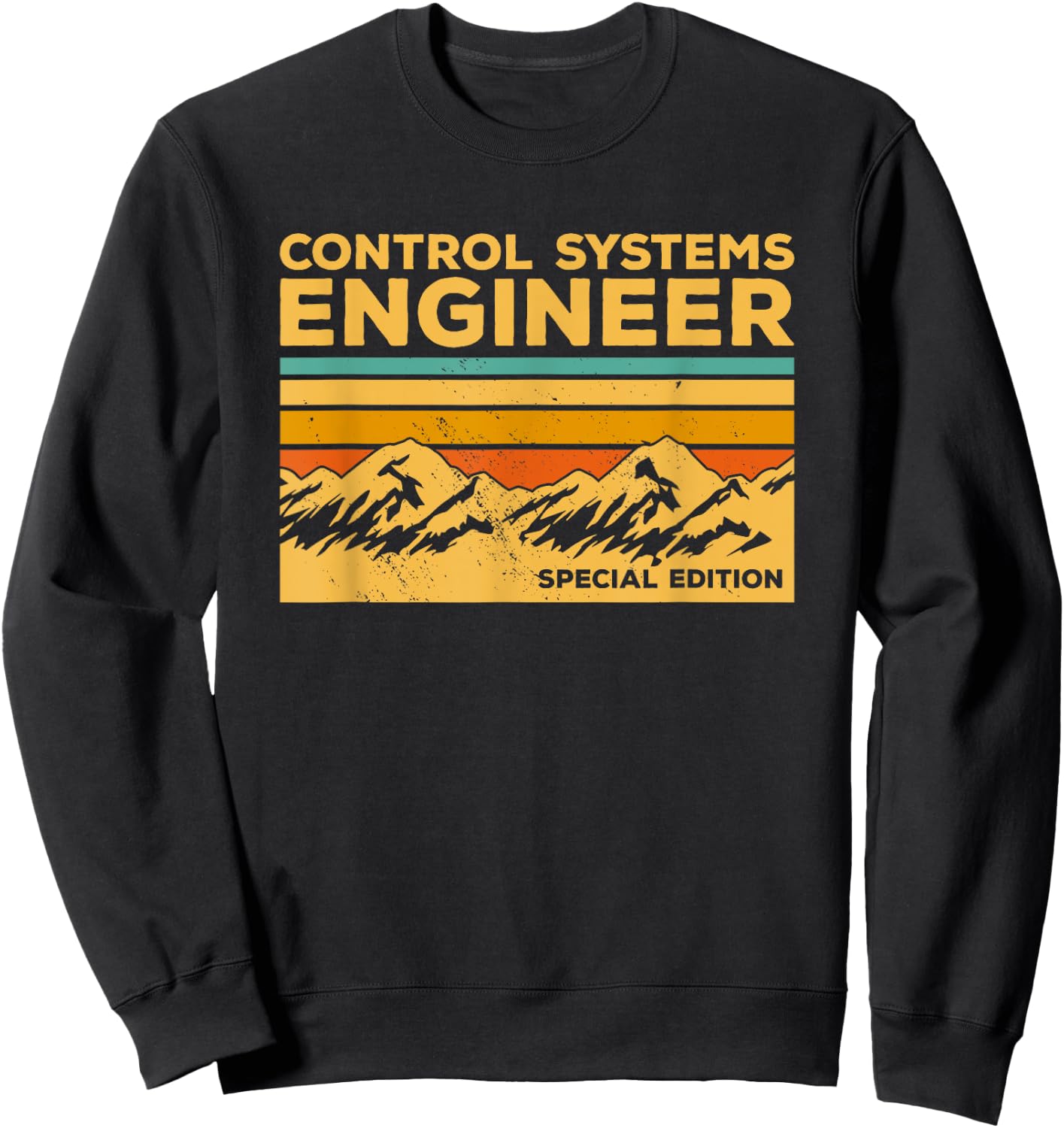 Vintage Control Systems Engineer Engineering Sweatshirt - Sweatshirt | Black