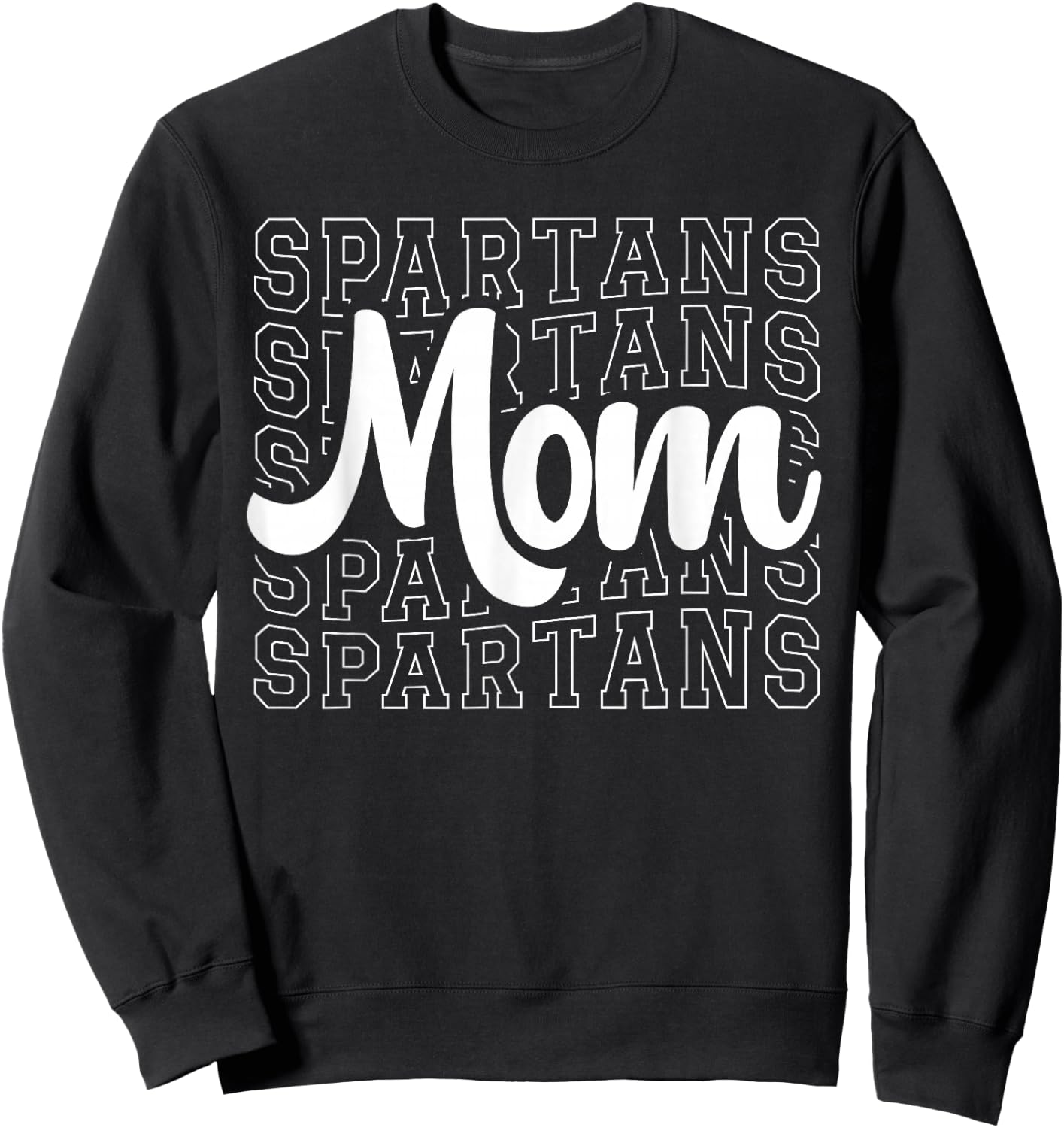 Spartans Sports Mascot - For Spartans Game Day Mom Momma Sweatshirt - Sweatshirt | Black