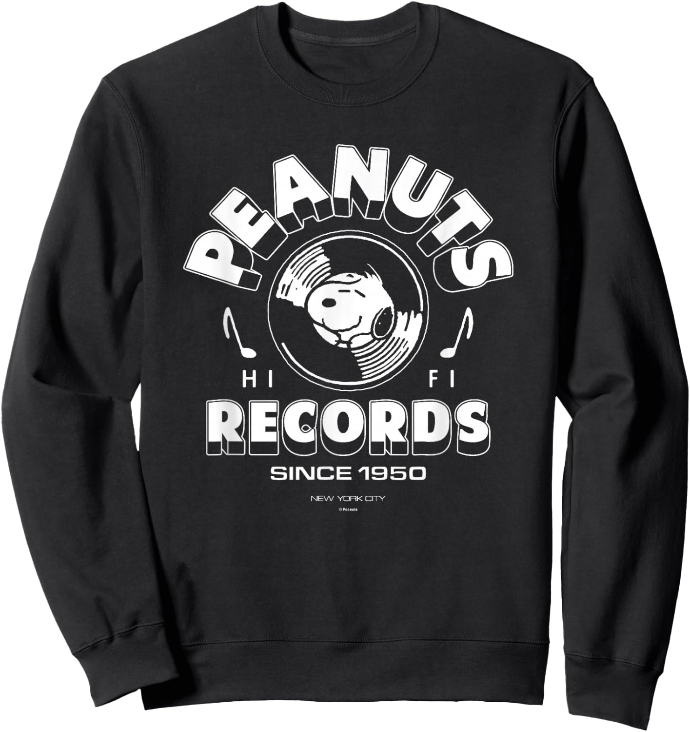 Peanuts - Peanuts Record Snoopy Vinyl Sweatshirt - Sweatshirt | Black