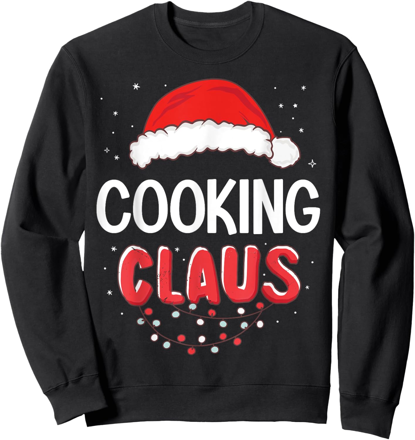 Cooking Santa Claus Christmas Matching Costume Sweatshirt - Sweatshirt | Black