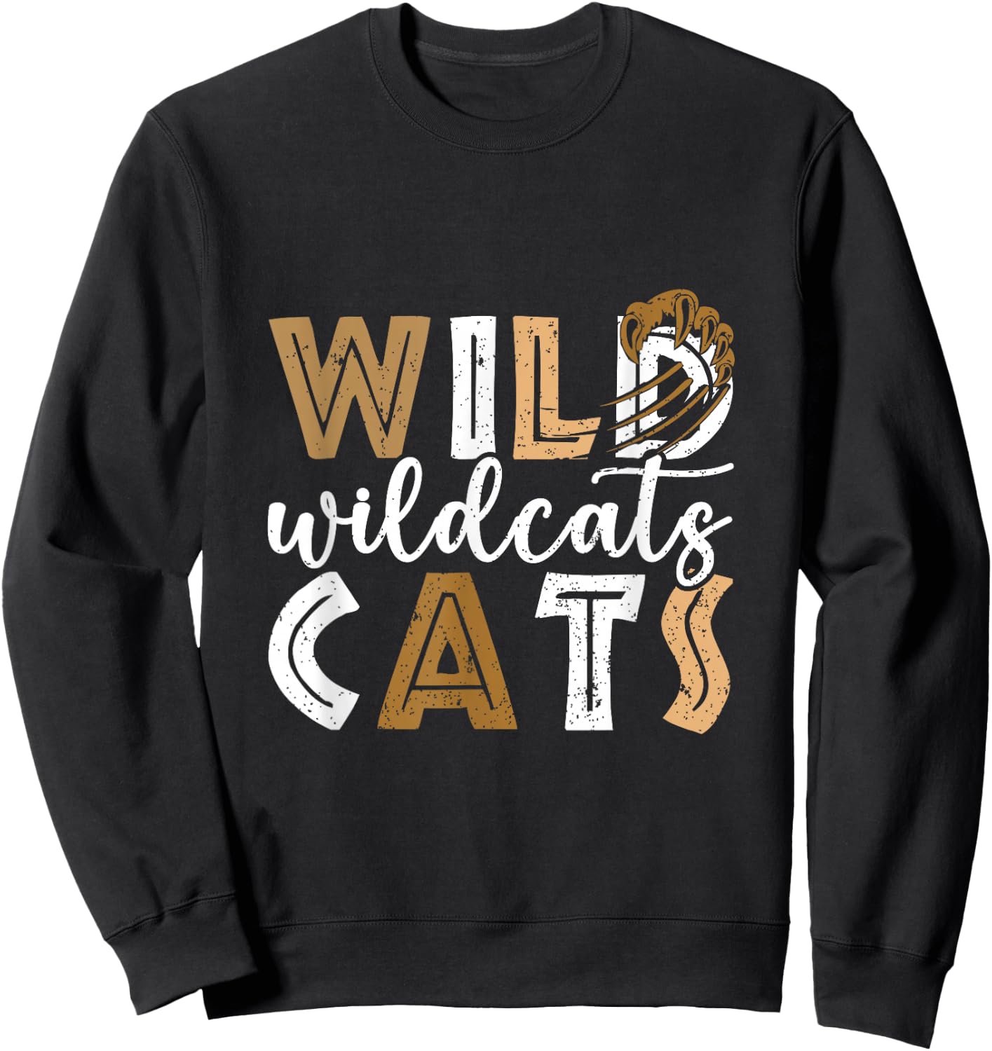 Wildcat Colorful School Spirit Wildlife Animal Cat Lover Sweatshirt - Sweatshirt | Black