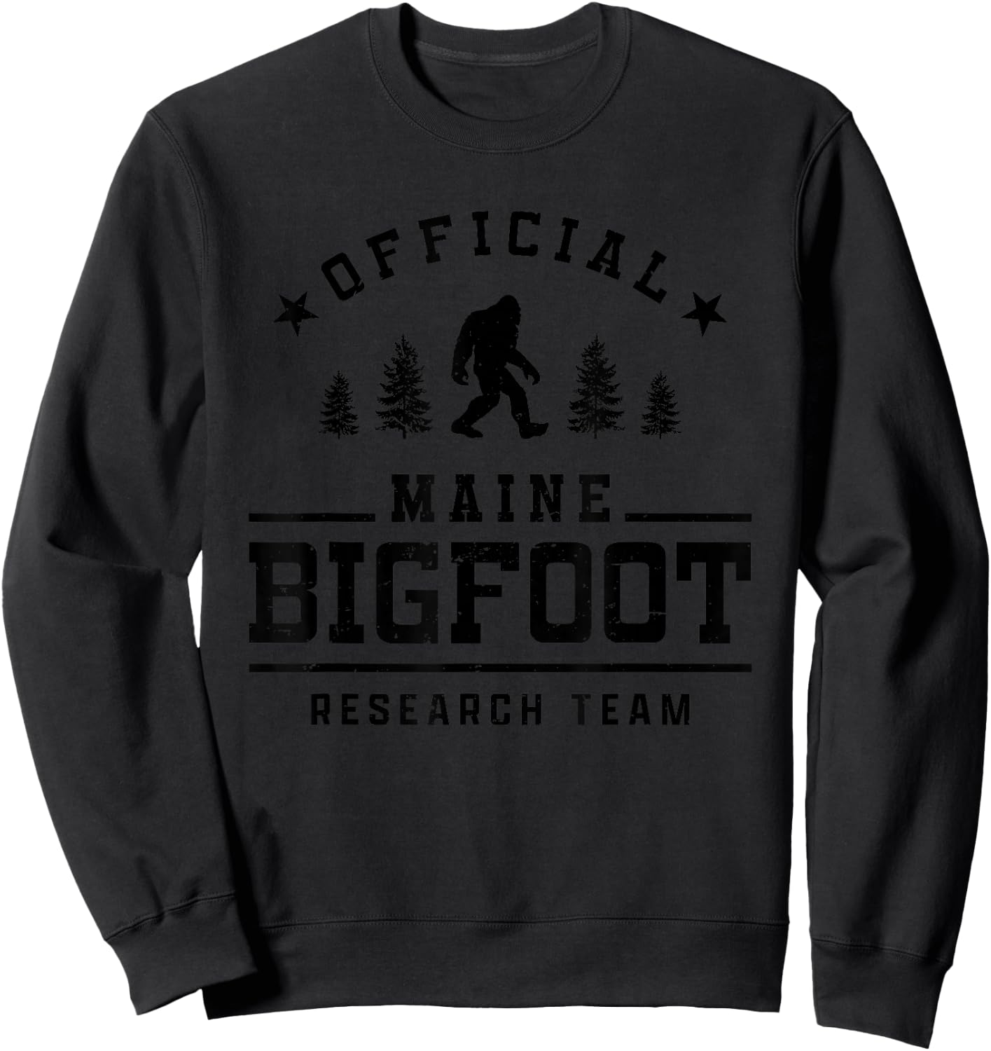 Official Maine Bigfoot Research Team Sweatshirt - Sweatshirt | Black
