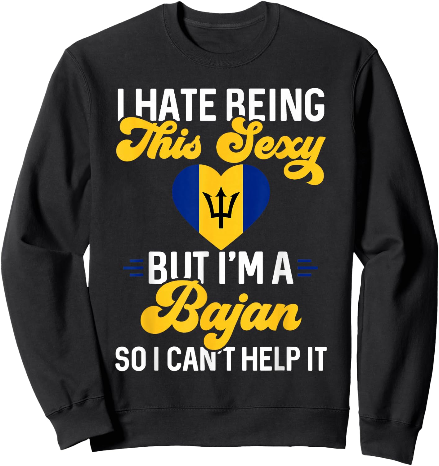 Barbados Flag Barbadian Bajan Sweatshirt - Sweatshirt | Black