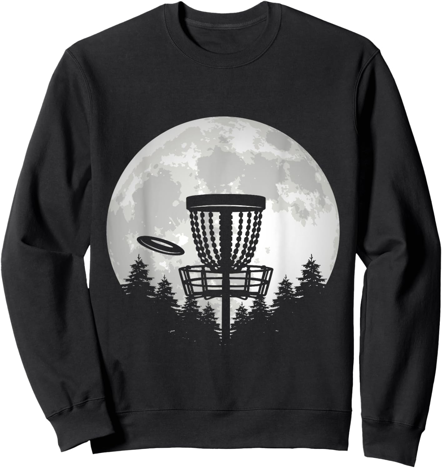 Disc Sport Moon Frolf Flying Disc Golf Player Disc Golf Sweatshirt - Sweatshirt | Black