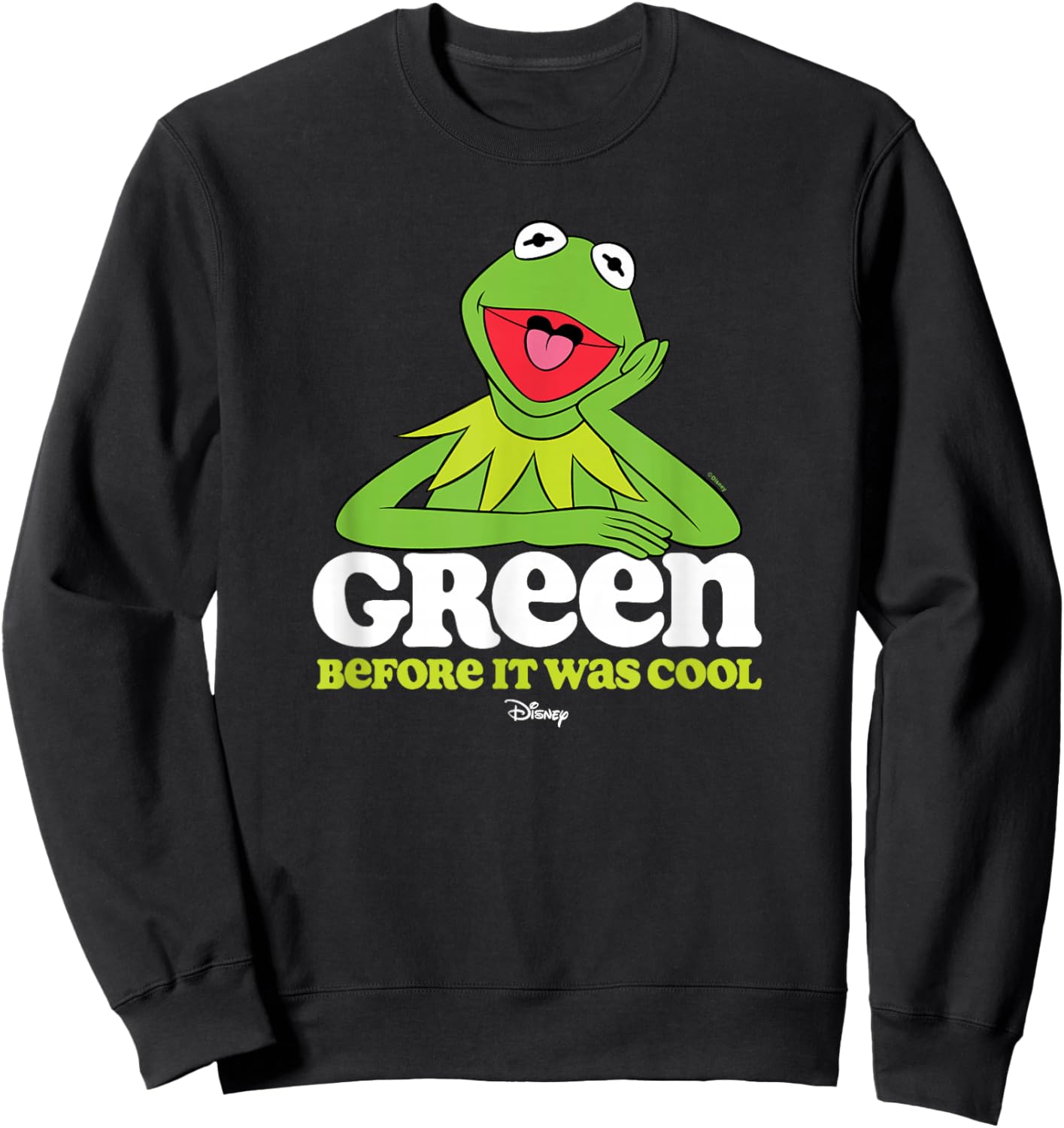 The Muppets - Kermit Green Before It Was Cool Sweatshirt - Sweatshirt | Black