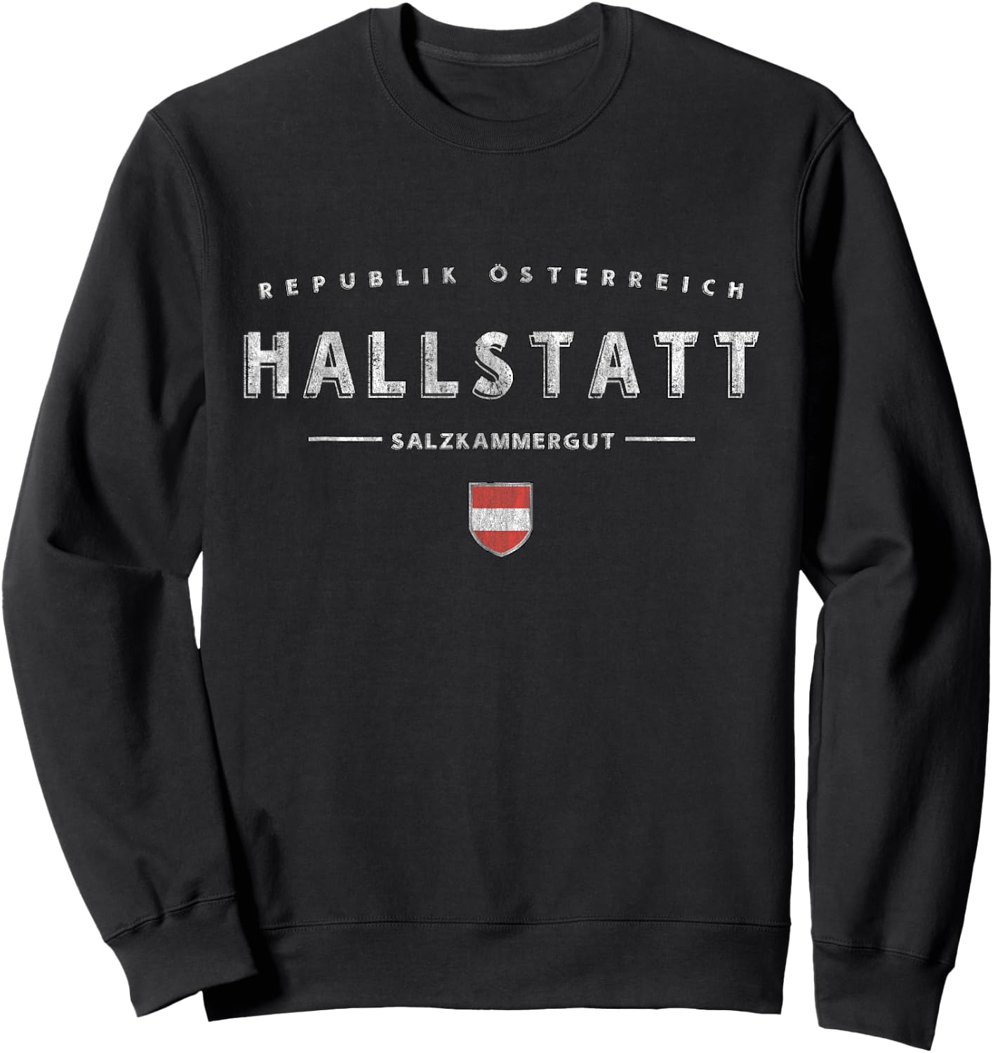 Hallstatt Österreich Logo - Hallstatt Austria Sweatshirt - Sweatshirt | Black
