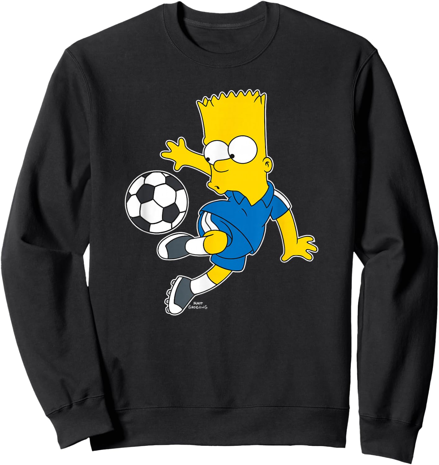 The Simpsons Bart Simpson Soccer Ball Kick Up Sweatshirt - Sweatshirt | Black