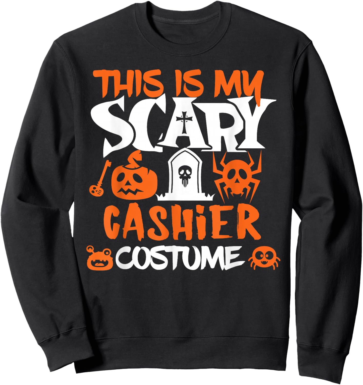 Cashier Halloween Shirt Costume Funny Men Women Sweatshirt - Sweatshirt | Black