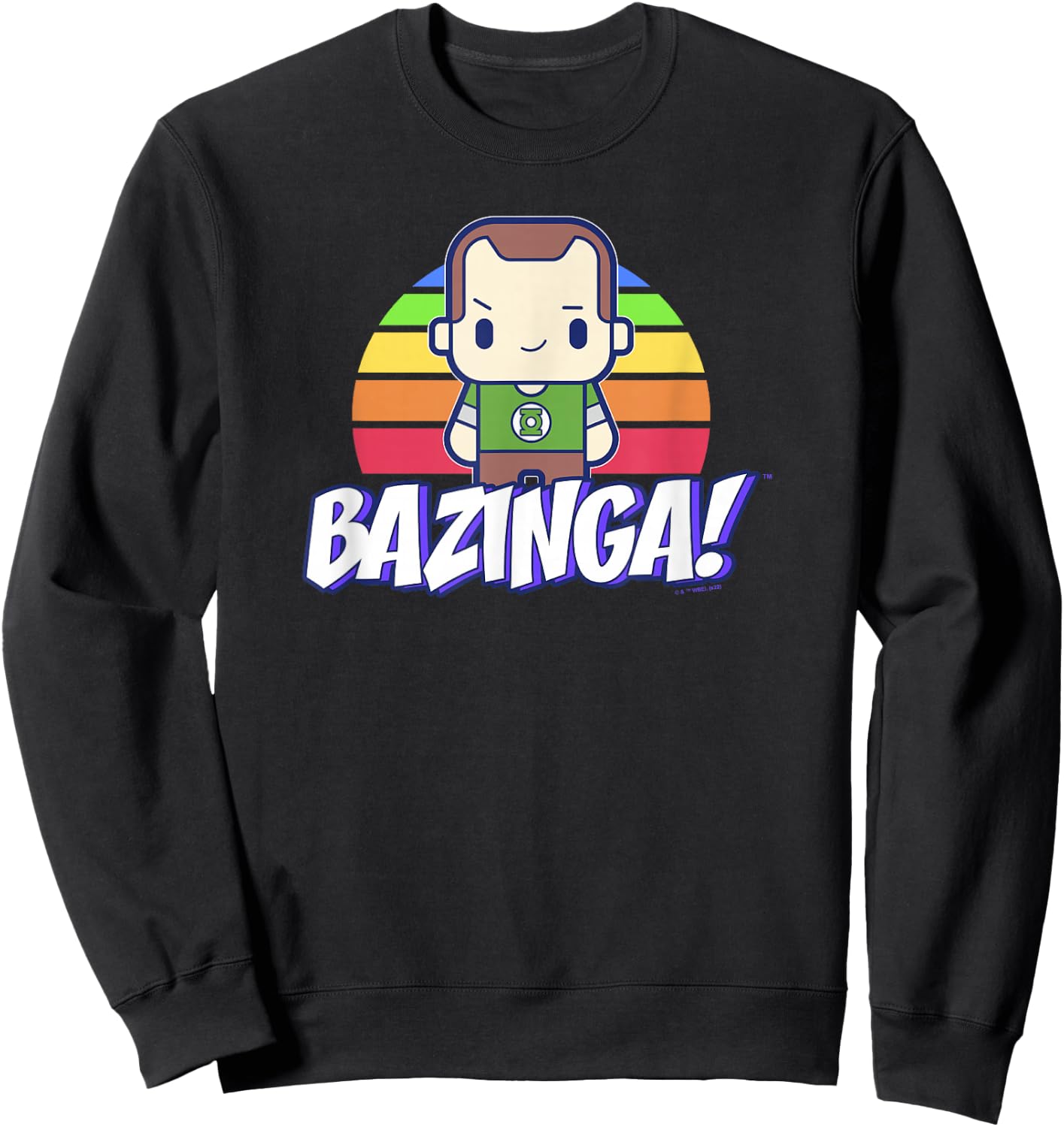 The Big Bang Theory Sheldon Rainbow Bazinga Sweatshirt - Sweatshirt | Black