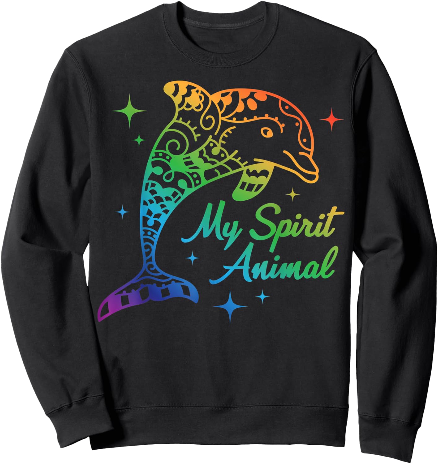 My Spirit Animal Is A Dolphin Sweatshirt - Sweatshirt | Black