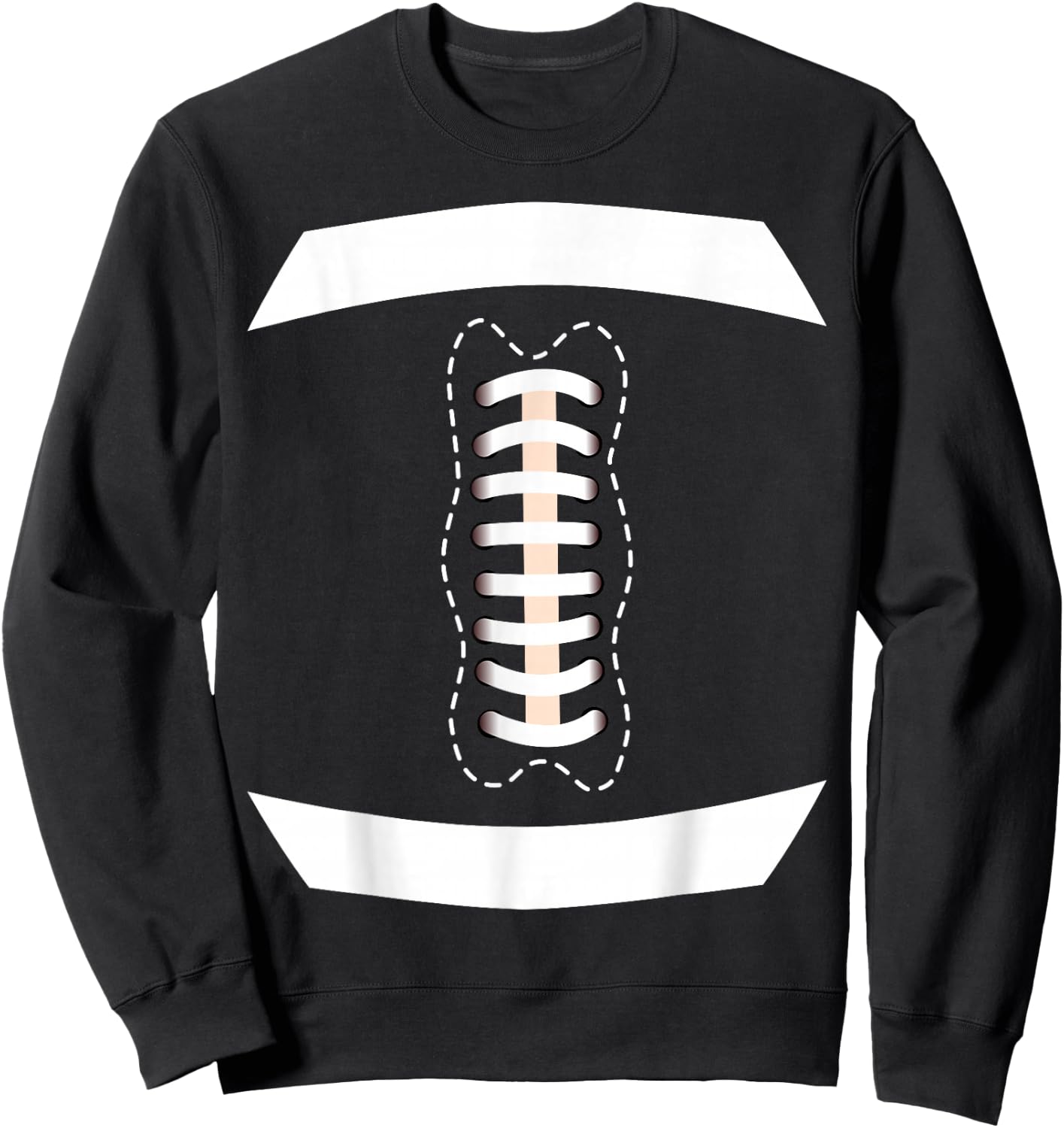 American Football Ball Lace Costume Thanksgiving Football Sweatshirt - Sweatshirt | Black