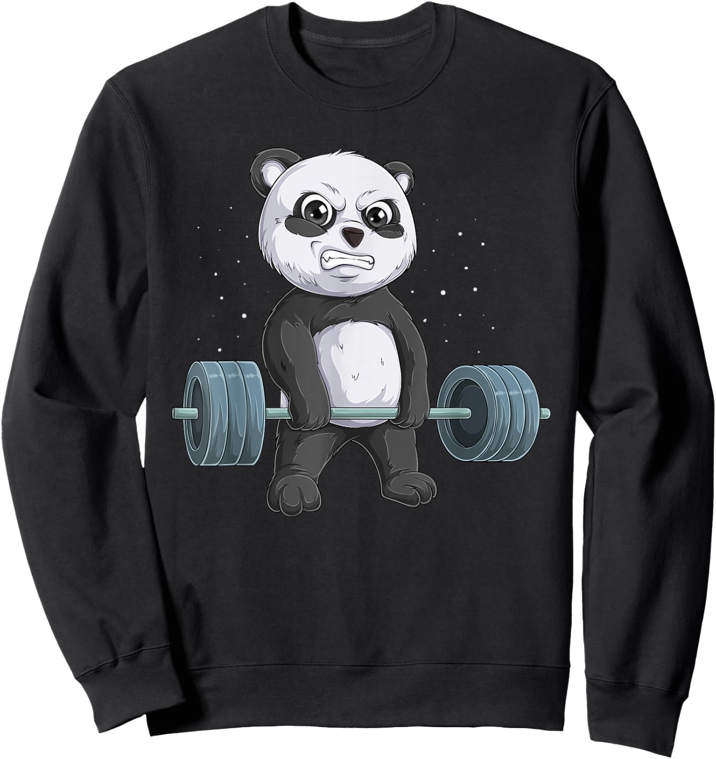 Panda Bear Weightlifting Funny Deadlift Men Fitness Gym Sweatshirt - Sweatshirt | Black