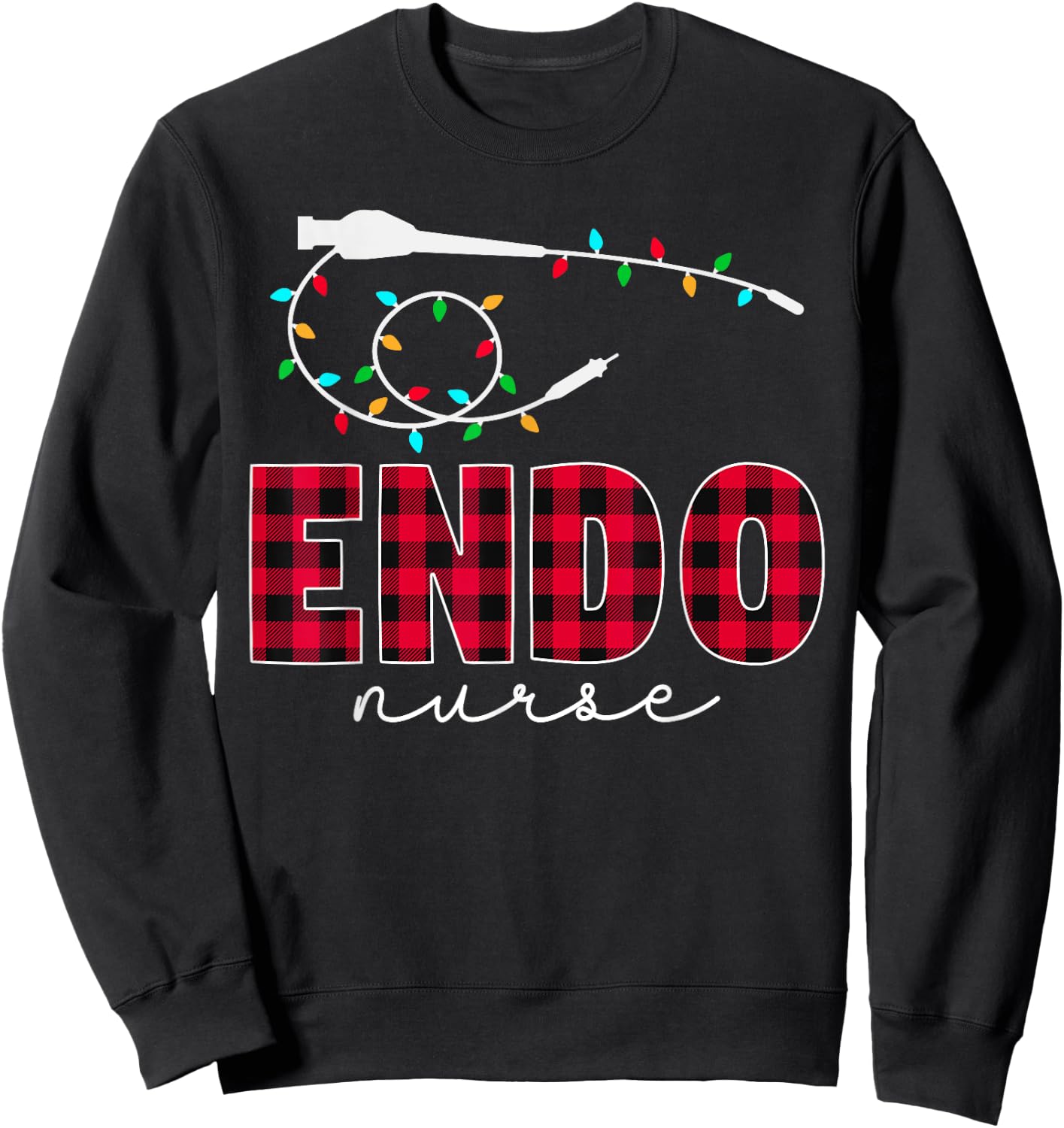 Endoscopy Endo Nurse Christmas Sweatshirt - Sweatshirt | Black