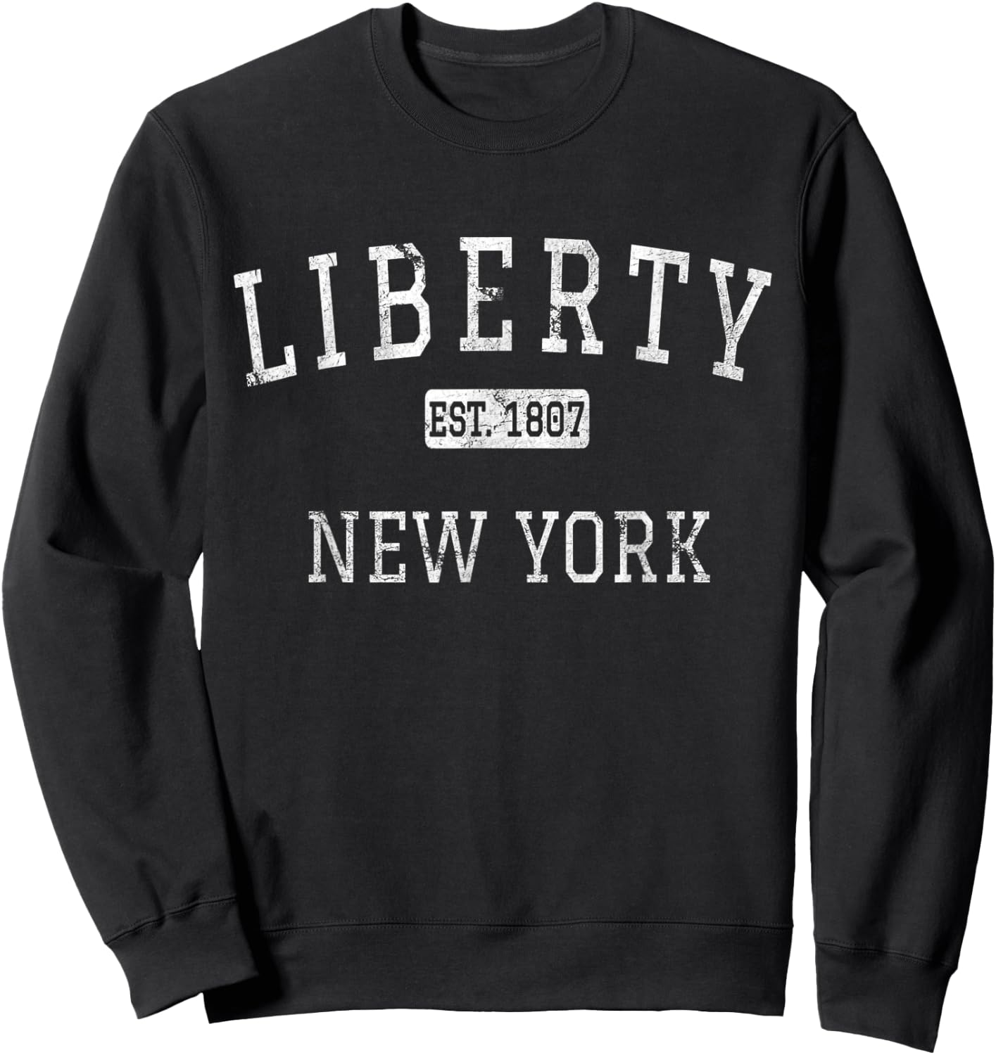 Liberty New York NY Vintage Sweatshirt - Sweatshirt | Black