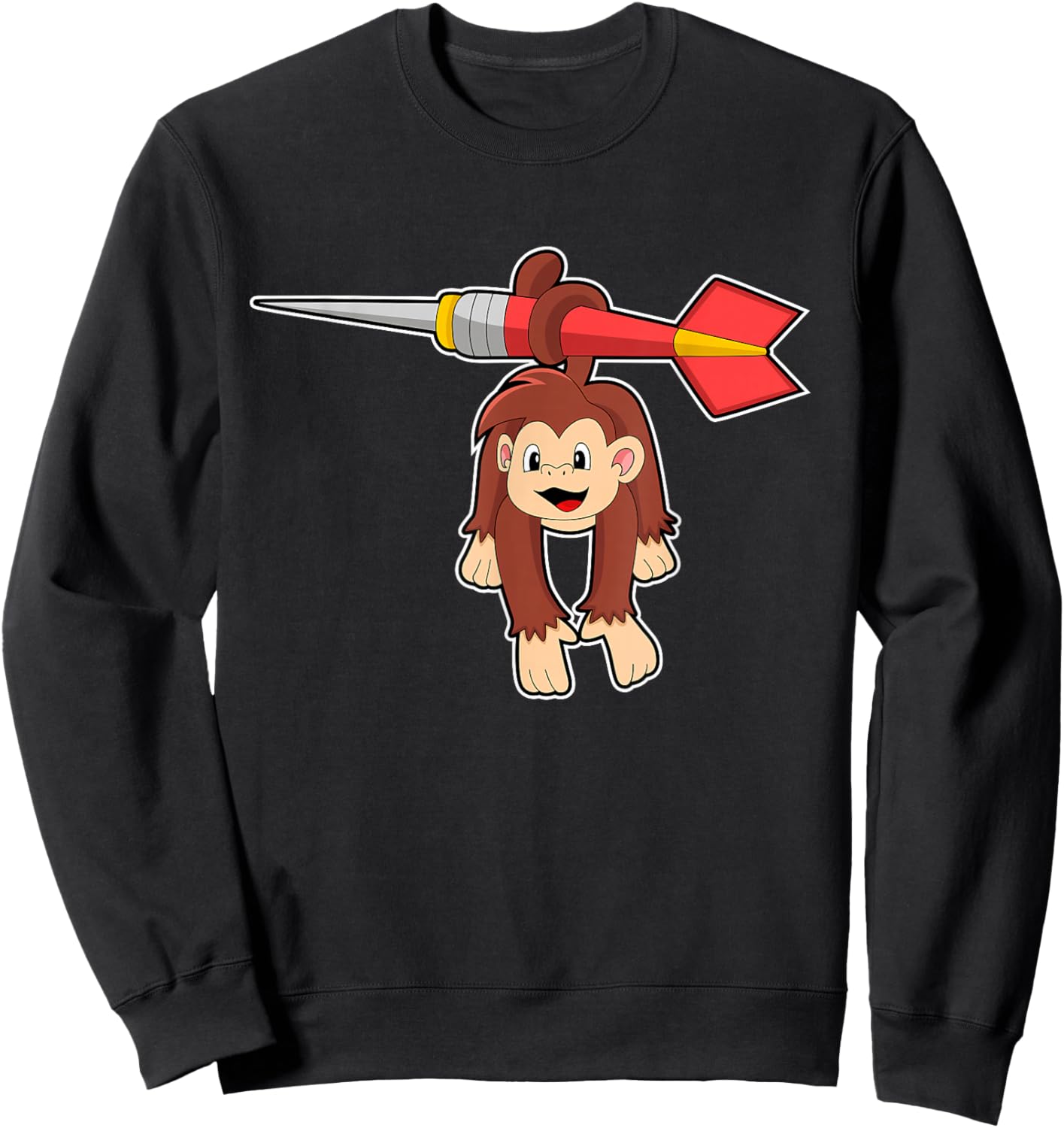 Monkey Darts Dart Sports Sweatshirt - Sweatshirt | Black