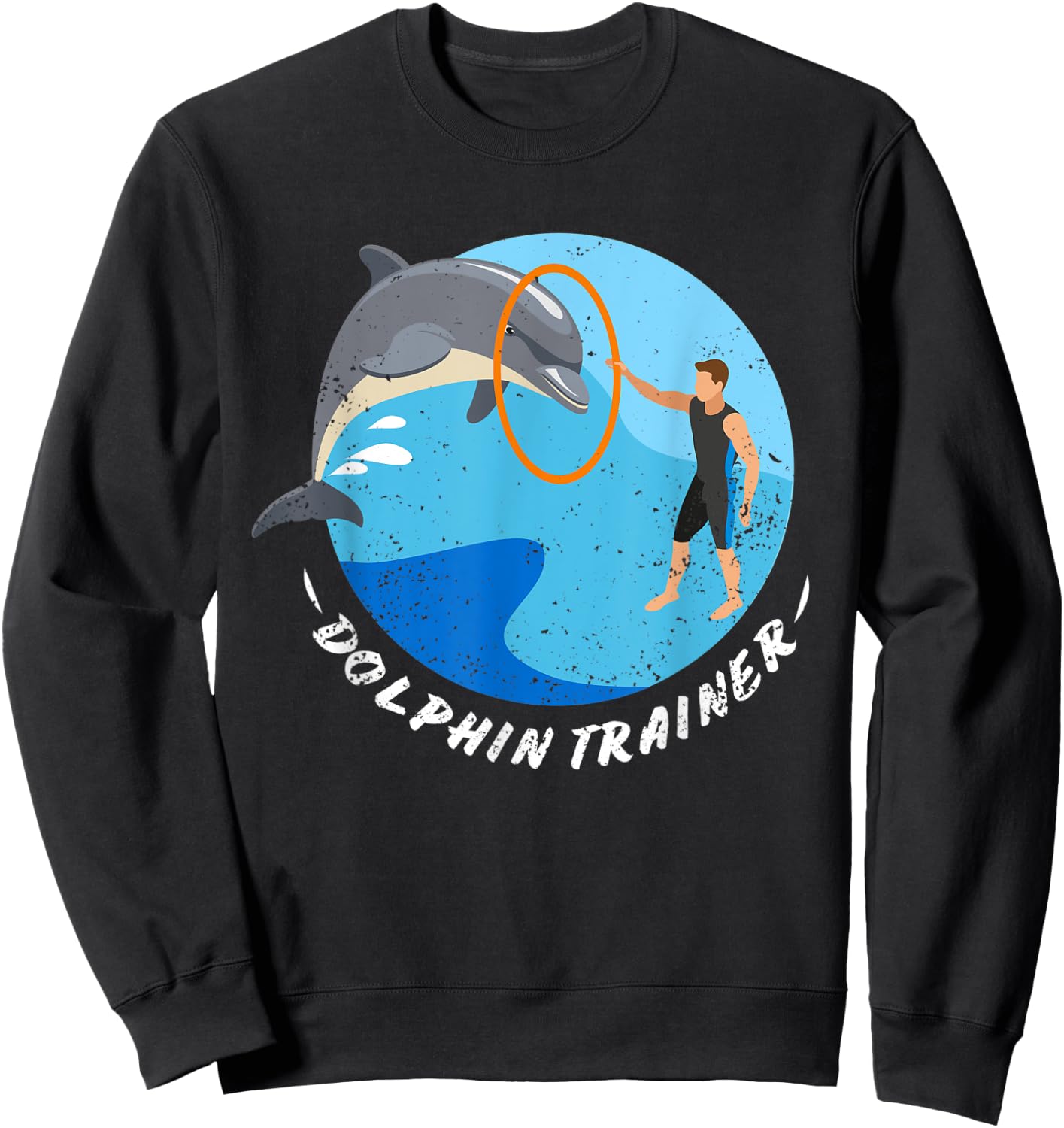 Funny Halloween Shirt Dolphin Trainer Halloween Costume Sweatshirt - Sweatshirt | Black