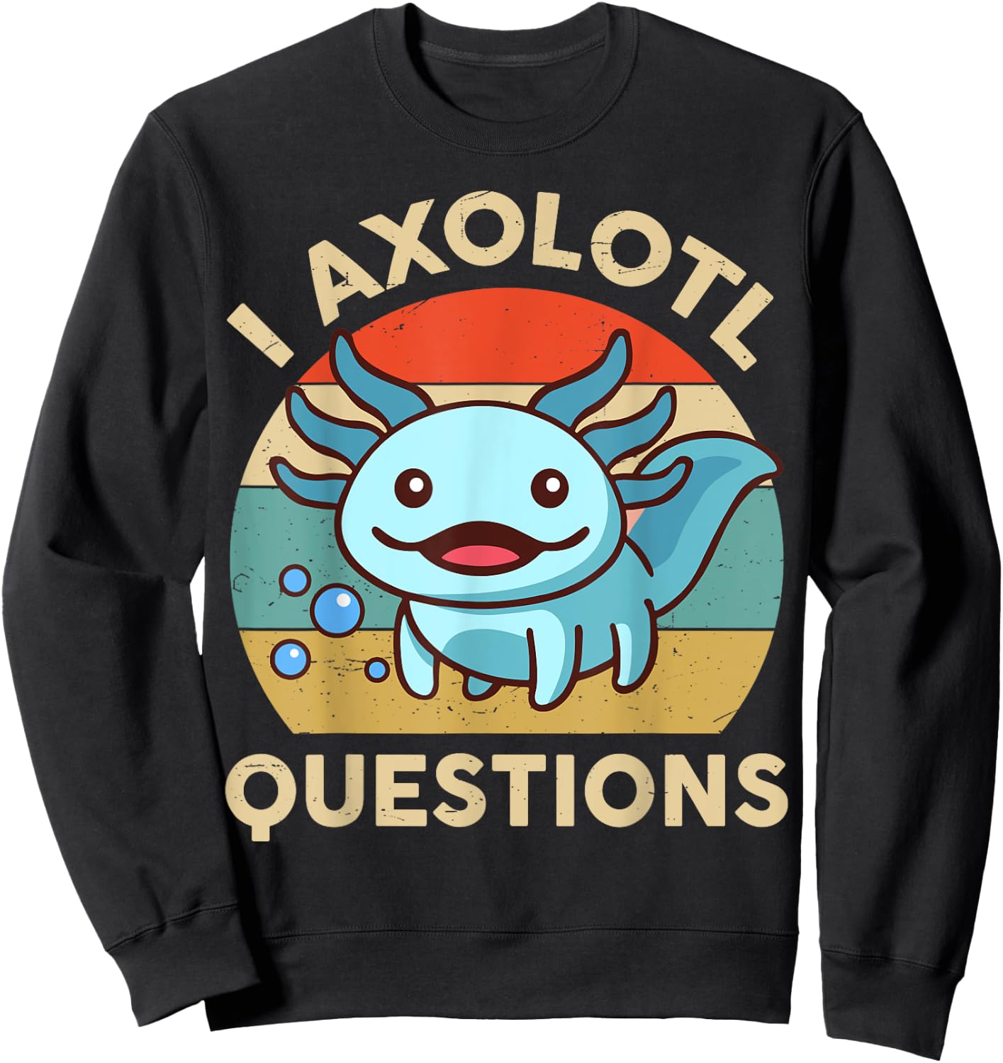 Funny I Axolotl Question Kids Sweatshirt - Sweatshirt | Black