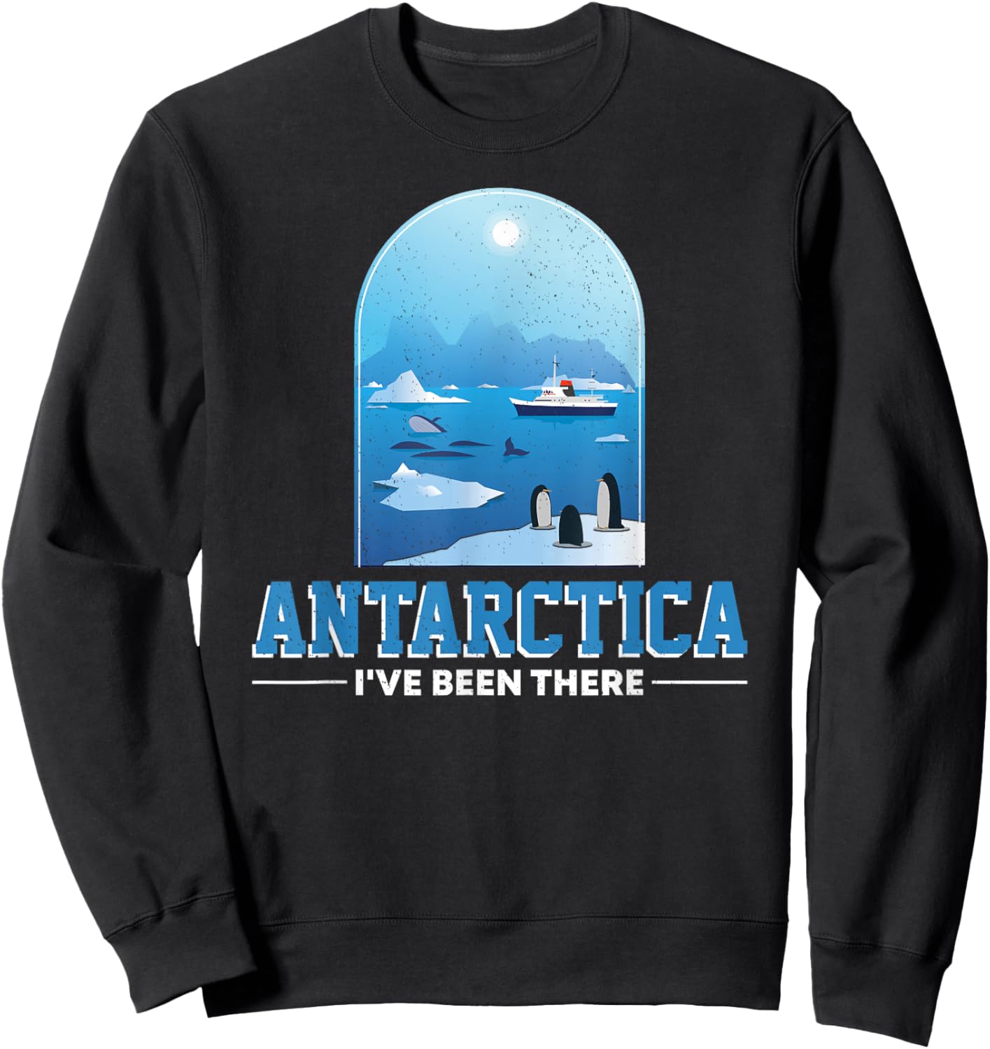 Antarctica I've Been There Antarctica Flag Travel Men Women Sweatshirt - Sweatshirt | Black
