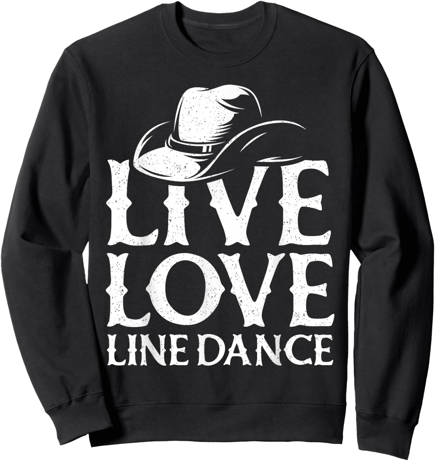 Line Dancing Art Men Western Line Dance Dancer Sweatshirt - Sweatshirt | Black