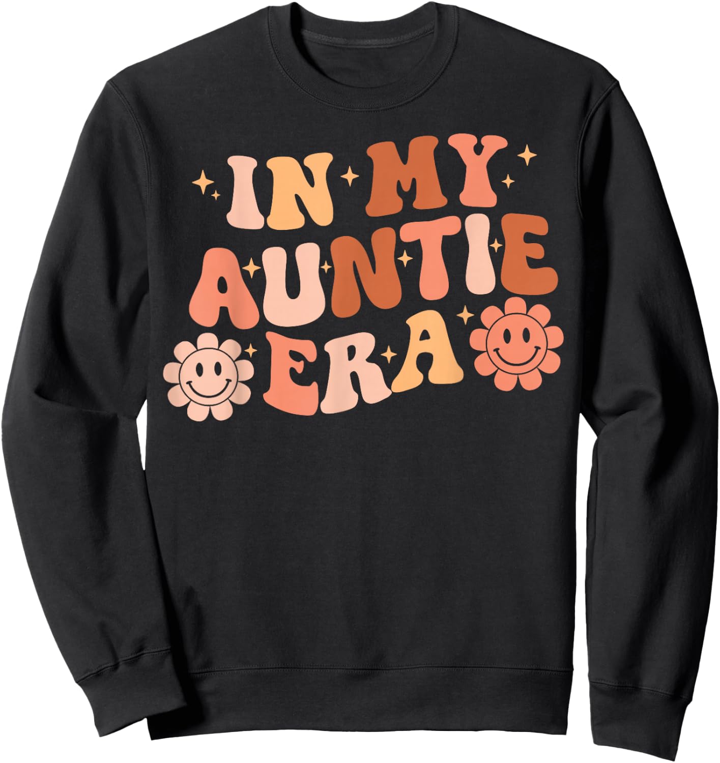 In My Auntie Era niece nephew matching Groovy Sweatshirt - Sweatshirt | Black