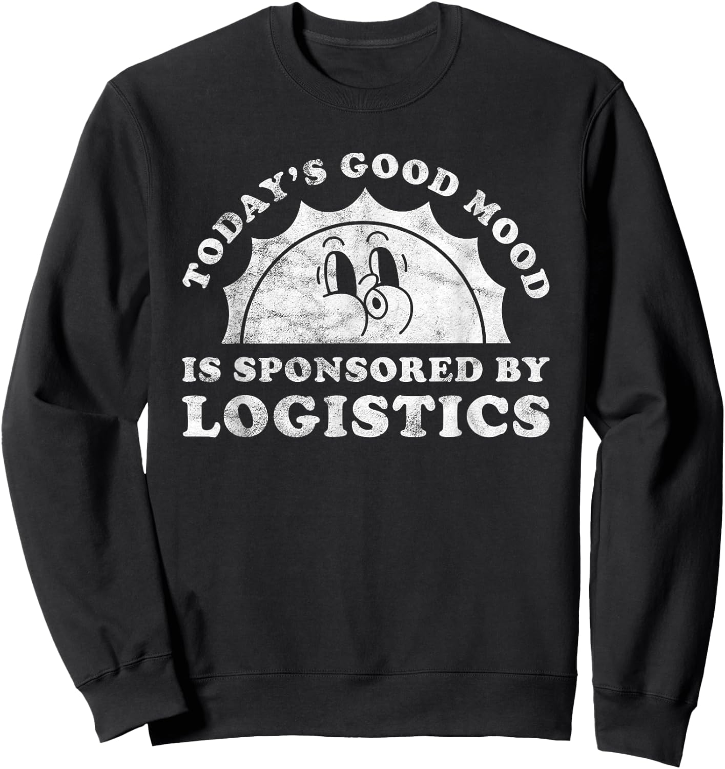 Funny Cute Retro Vintage Logistics Sweatshirt - Sweatshirt | Black