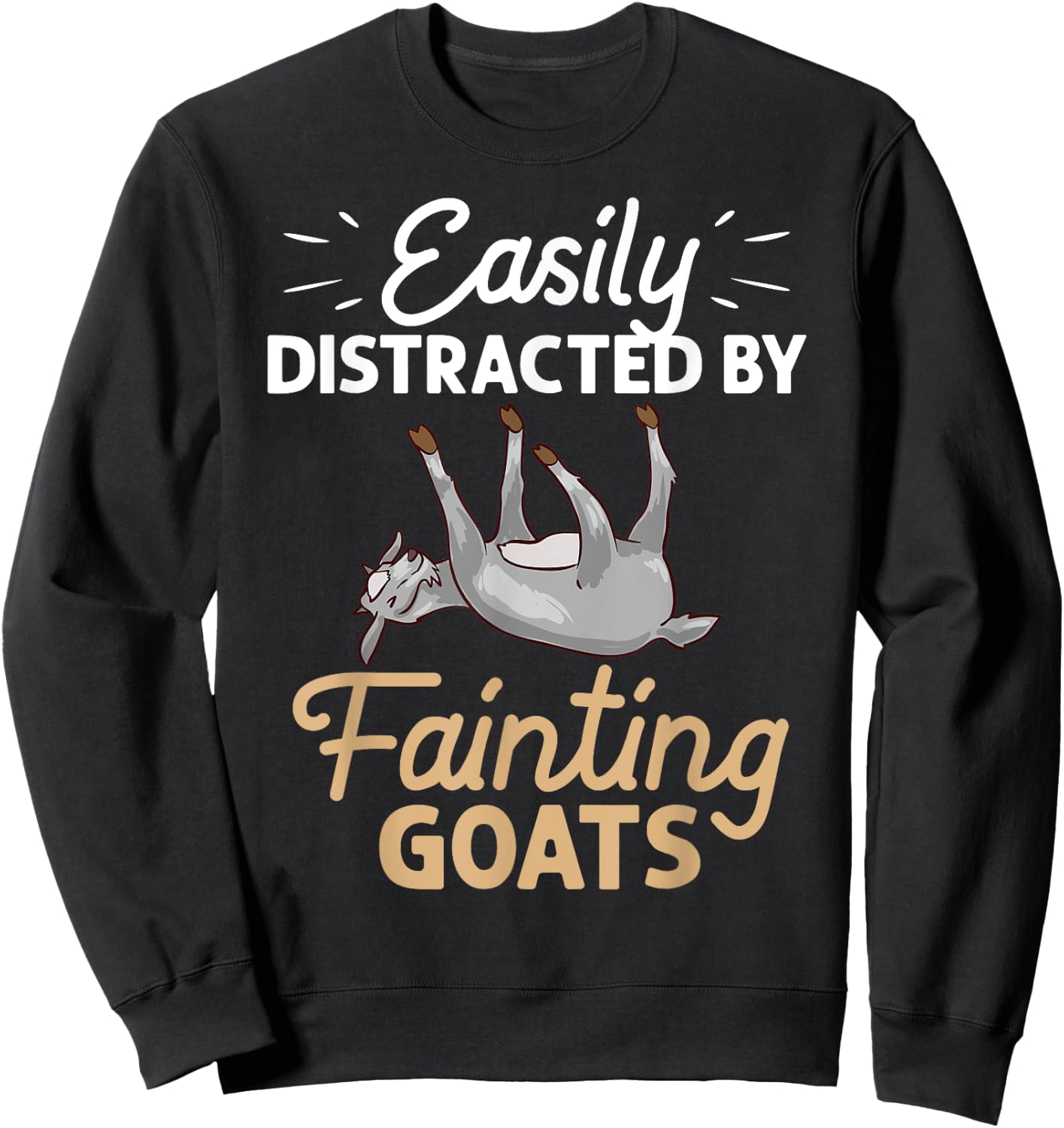 Fainting Goat Funny Tennessee Myotonic Goats Sweatshirt - Sweatshirt | Black