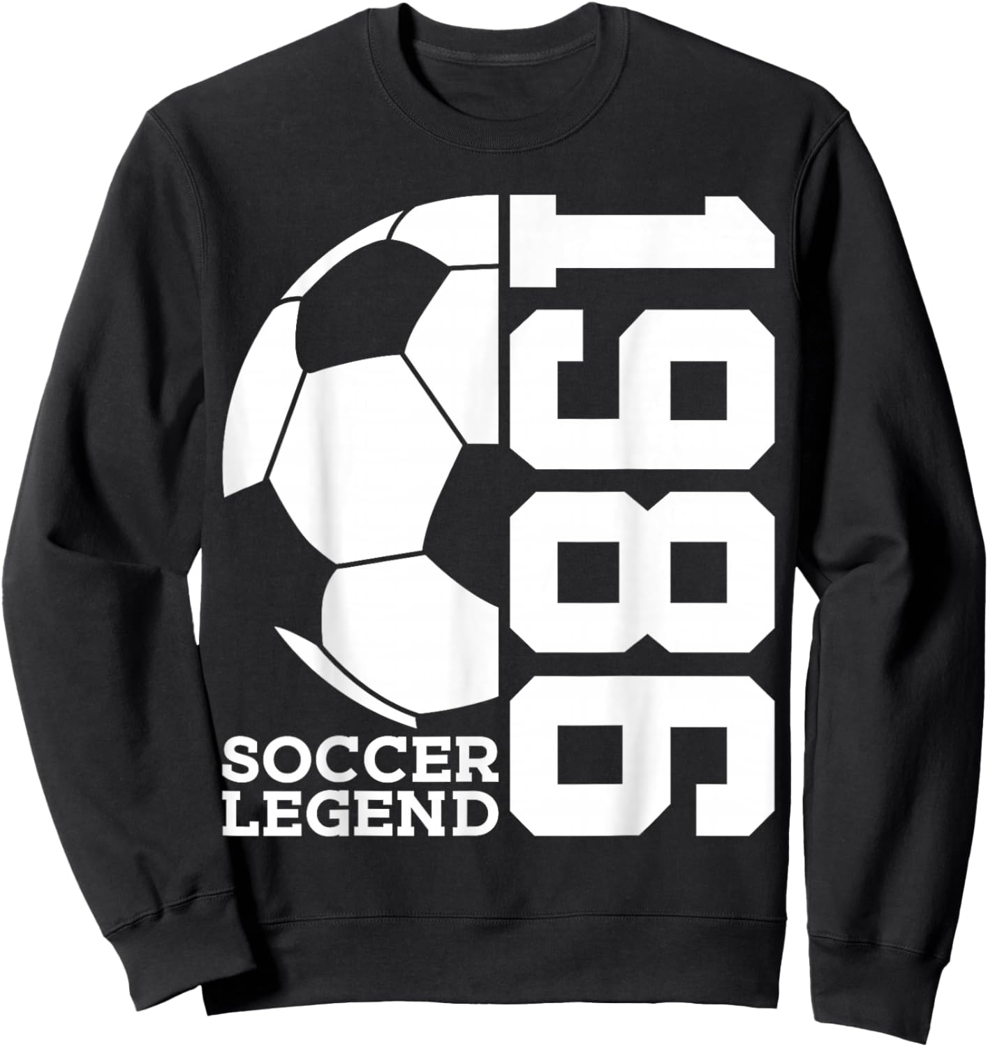 Soccer 40th Birthday Soccer Legend 1986 Sweatshirt - Sweatshirt | Black
