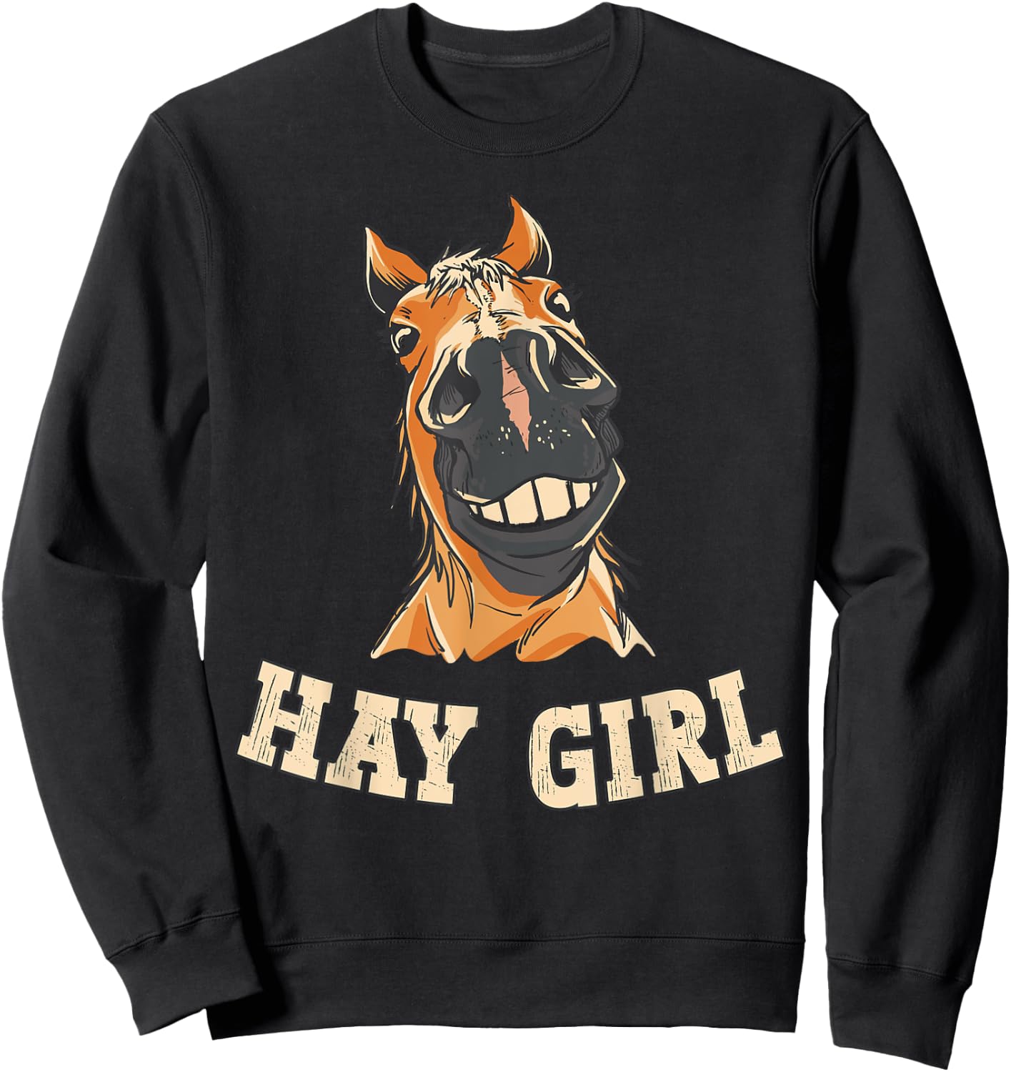 Horse Rider Funny Equestrian Men's Black Funny Horse Sweatshirt - Sweatshirt | Black